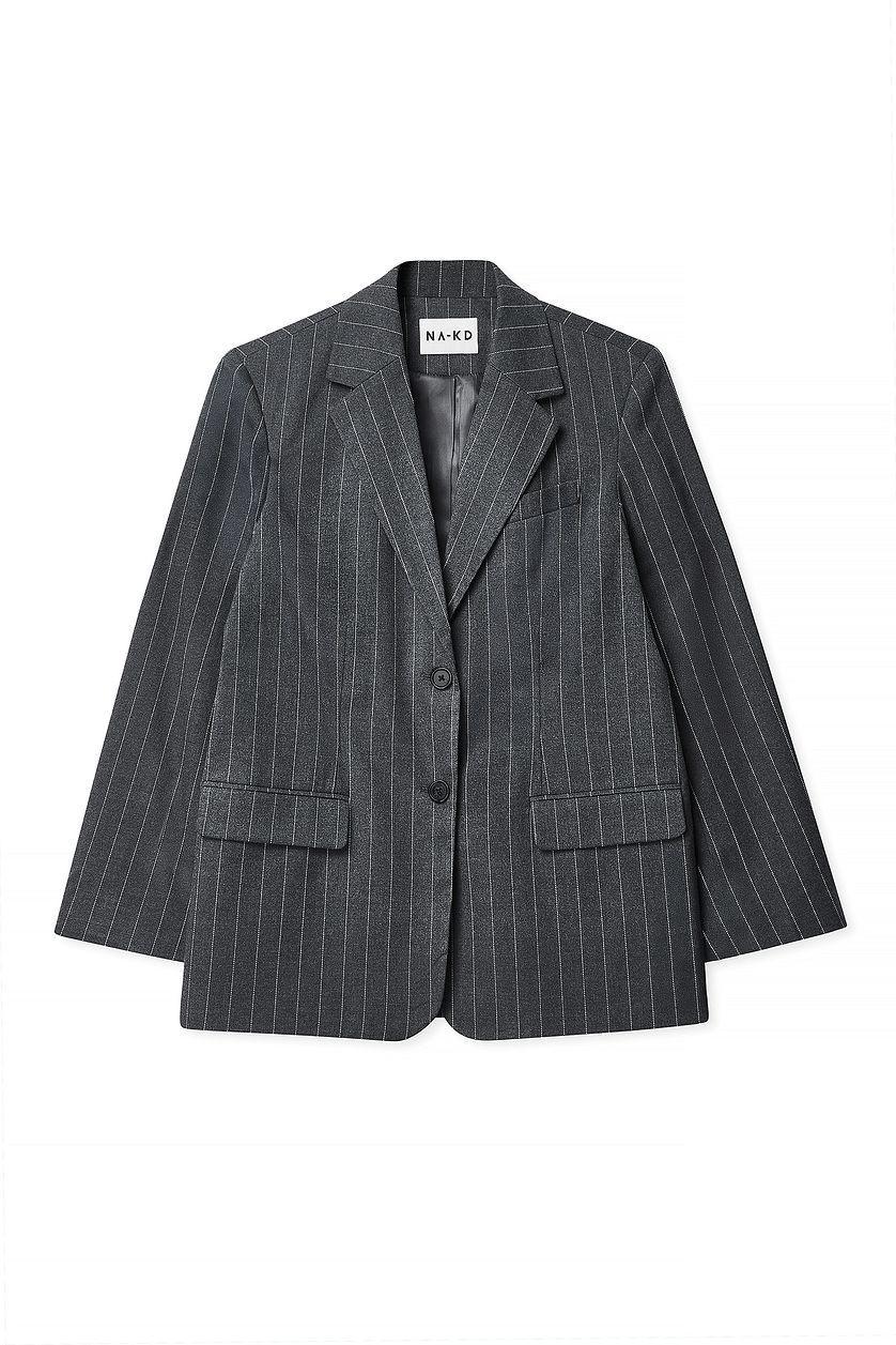 Pinstripe Oversized Blazer Product Image