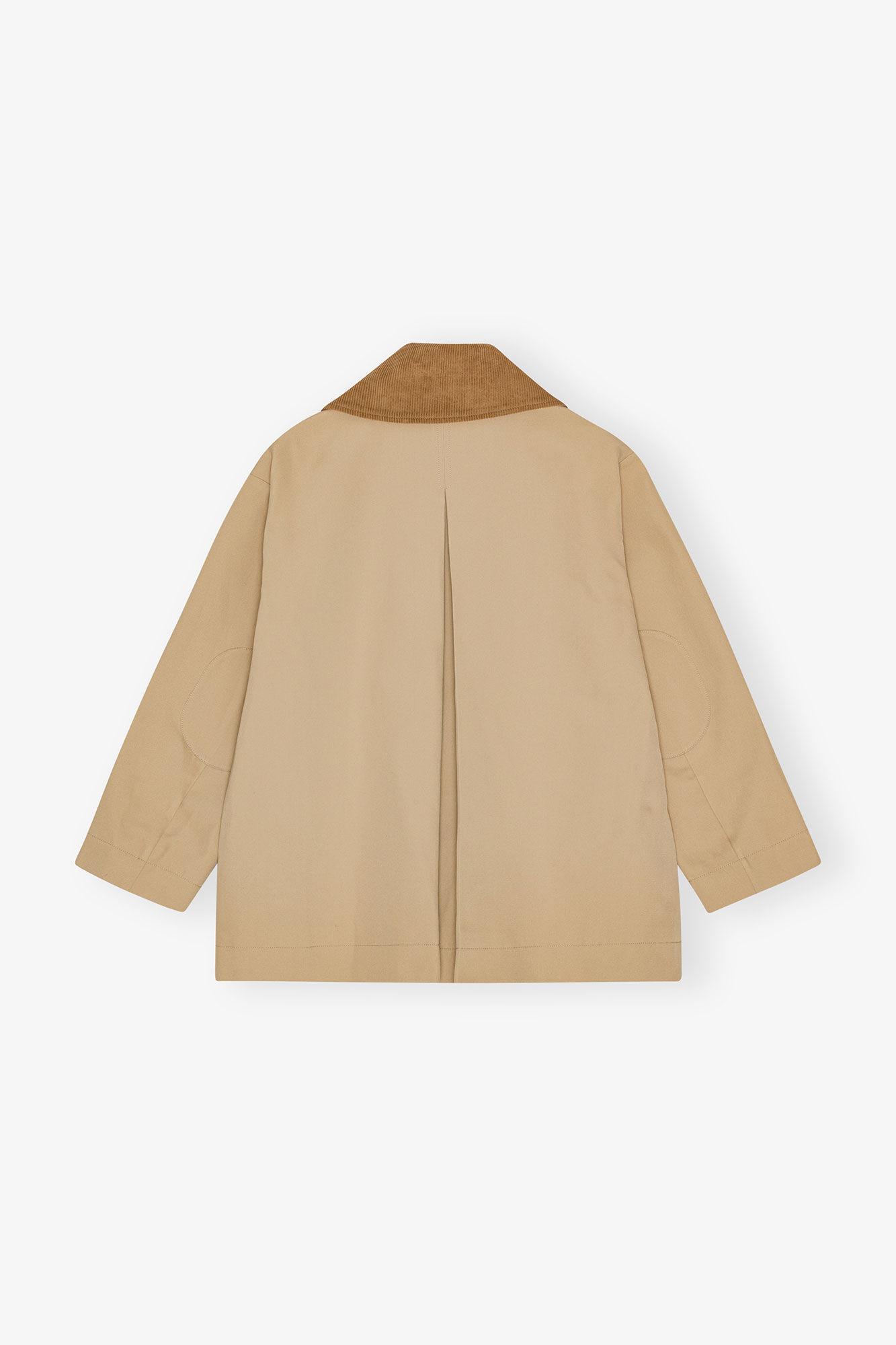 Camel Twill Midi Jacket Product Image