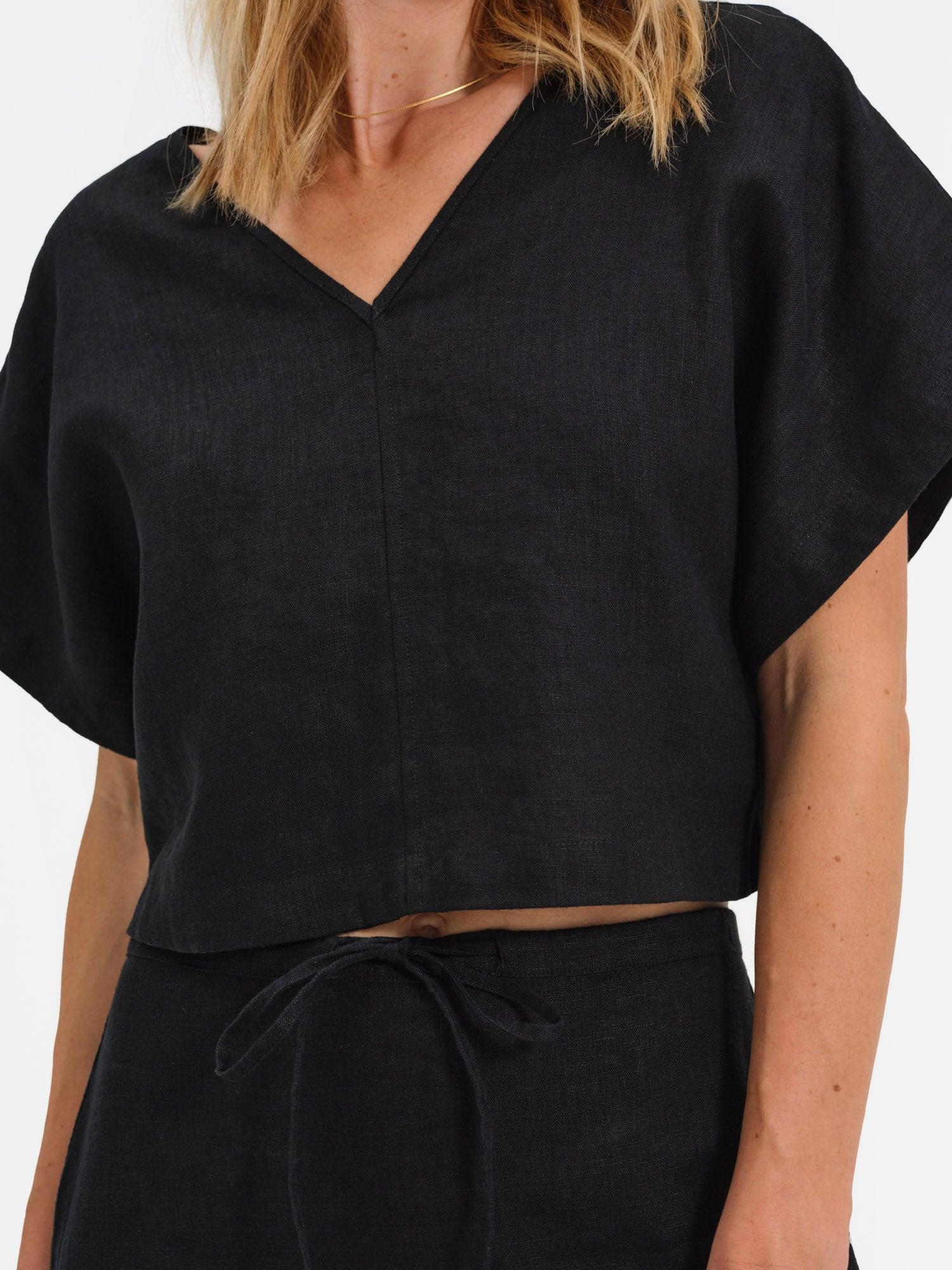 Organic Linen Midi Skirt Female Product Image