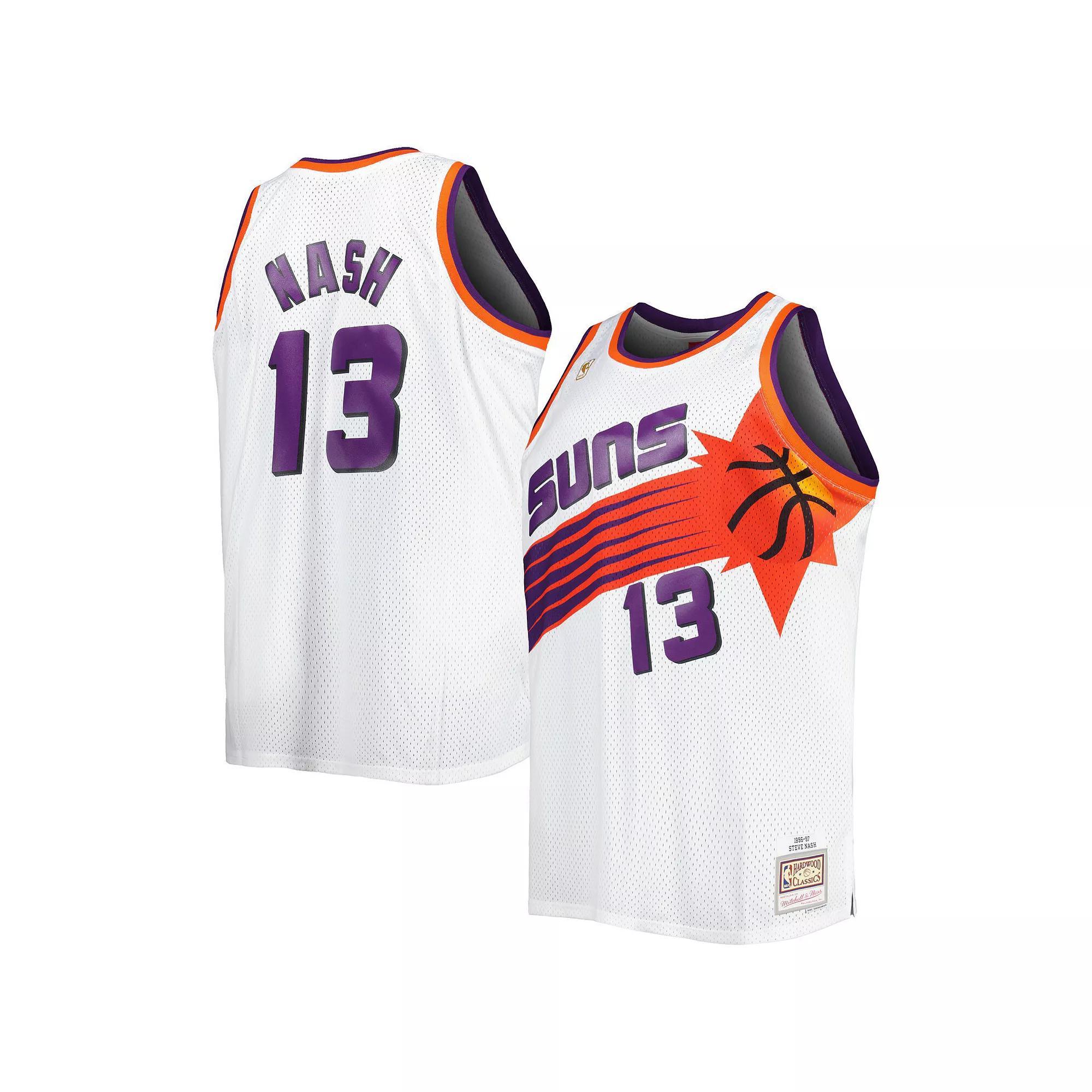 Men's Mitchell & Ness Steve Nash White Phoenix Suns Big & Tall Hardwood Classics 1996/97 Swingman Jersey,  Product Image