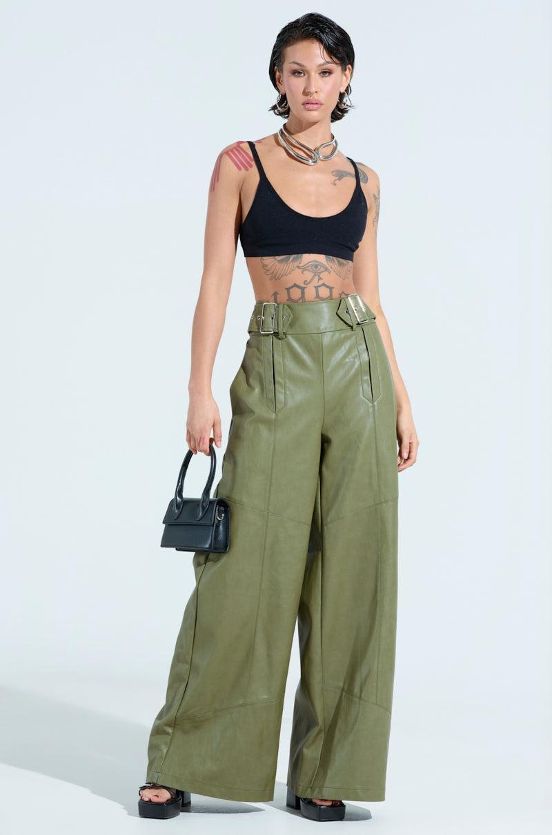 AMY TROUSER IN OLIVE Product Image