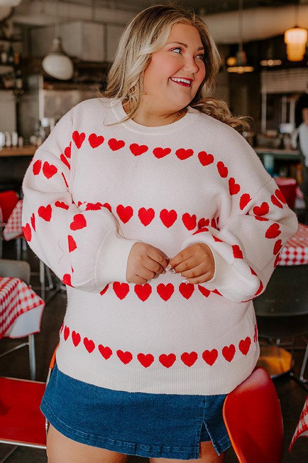 Happy Hearts Knit Sweater Curves Product Image