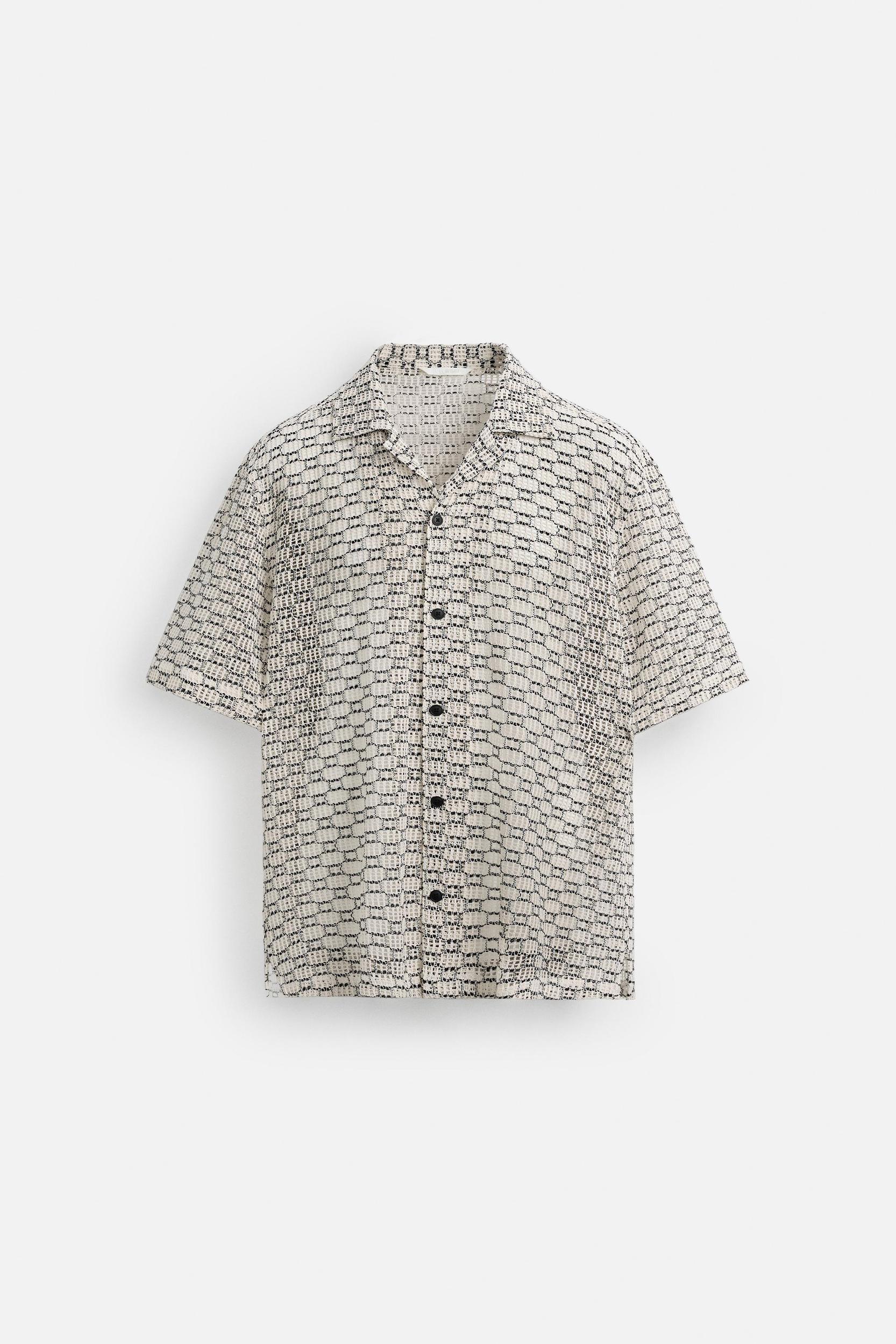OPEN-WEAVE TEXTURED SHIRT Product Image
