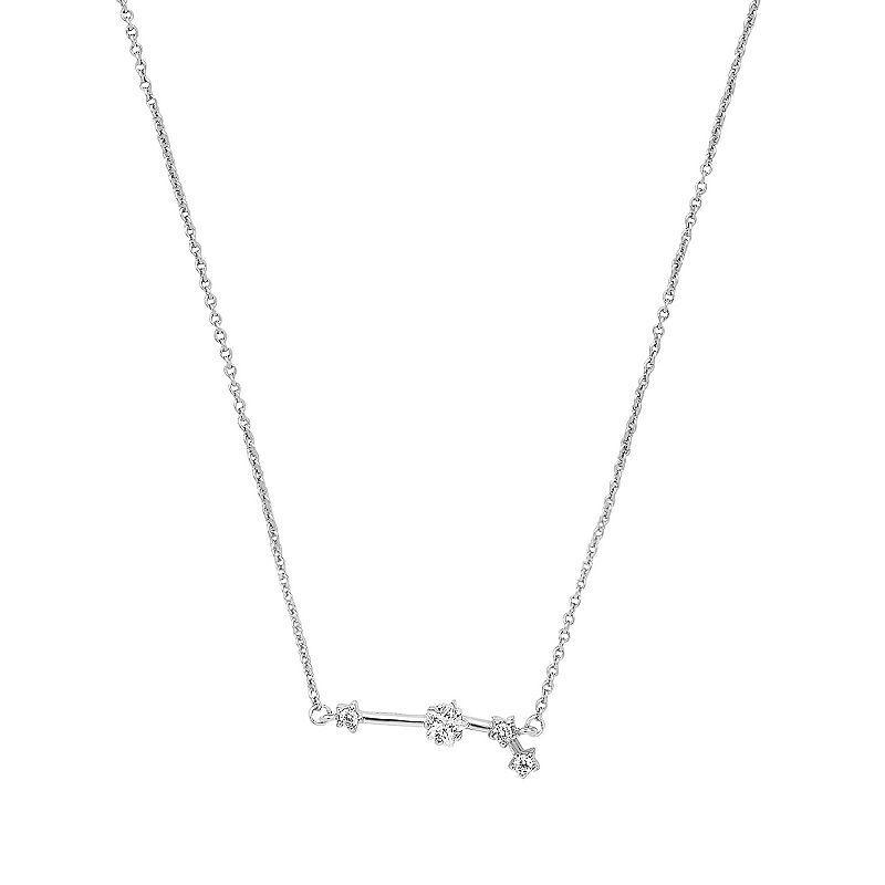 MC Collective Cubic Zirconia Constellation Necklace, Womens, Silver Tone Scorpio Product Image