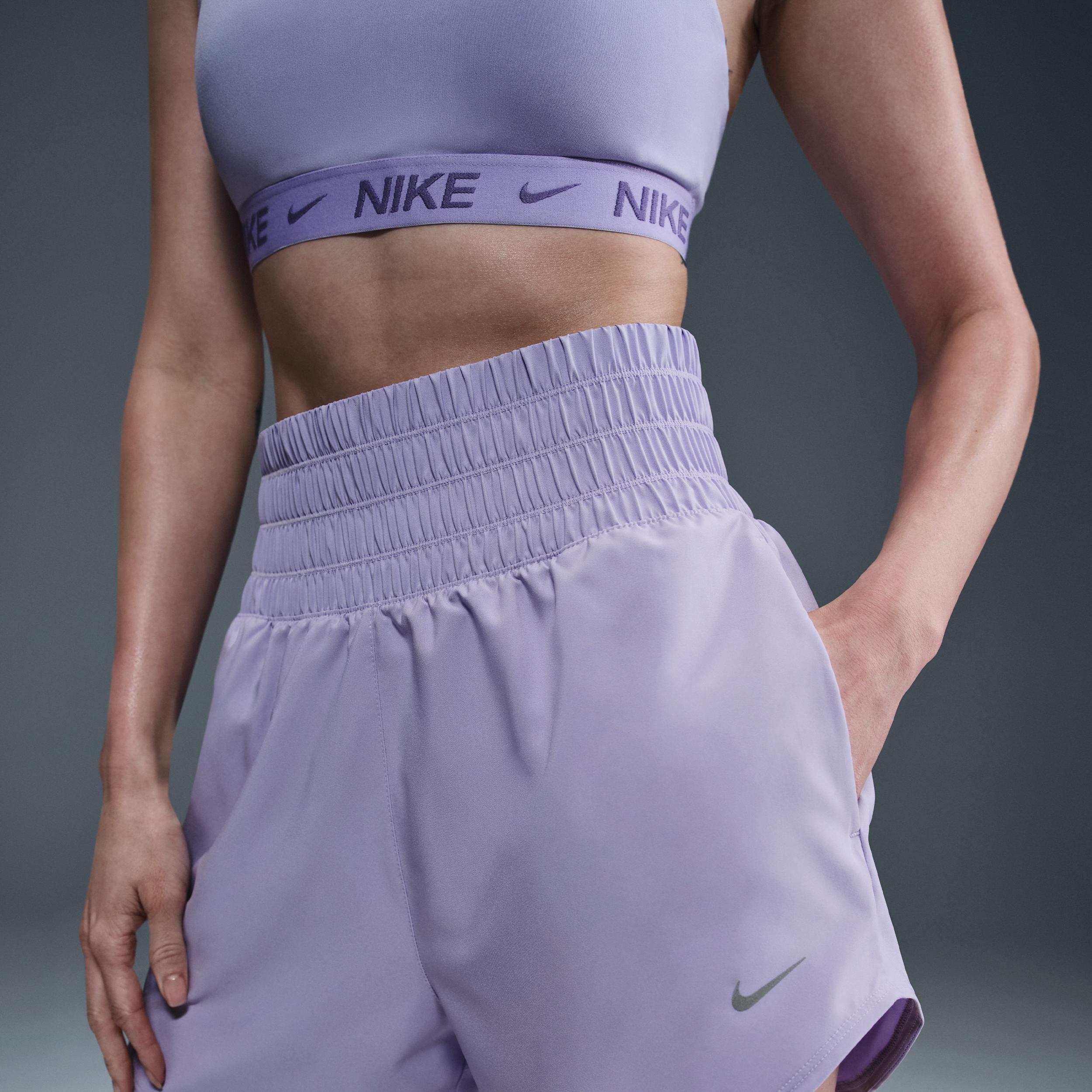 Nike Womens One Dri-FIT Ultra High-Waisted 3 Brief-Lined Shorts | DX6642-533 Product Image