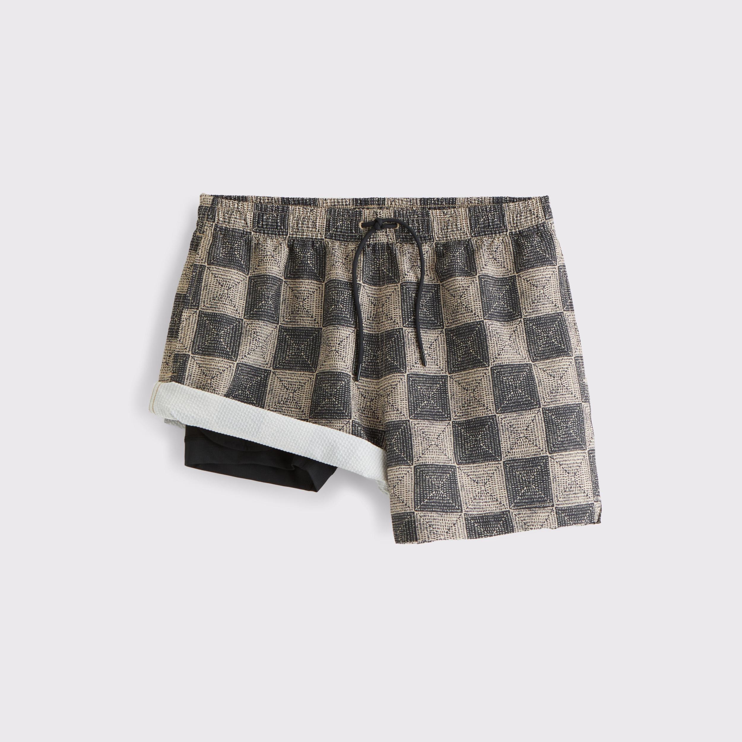 Pull-On Micro-Seersucker Swim Trunk Product Image