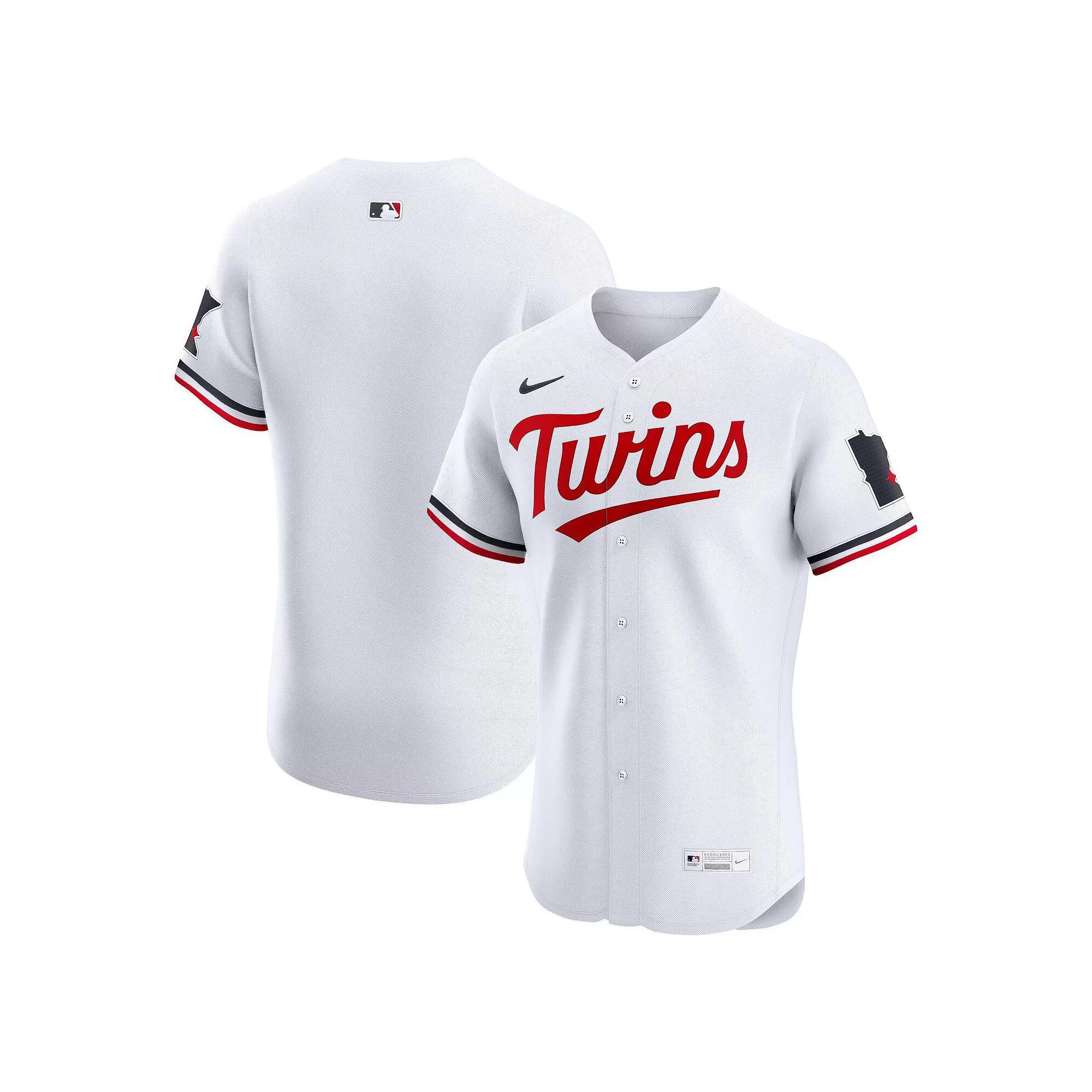 Men's Nike White Minnesota Twins Home Elite Jersey,  Product Image