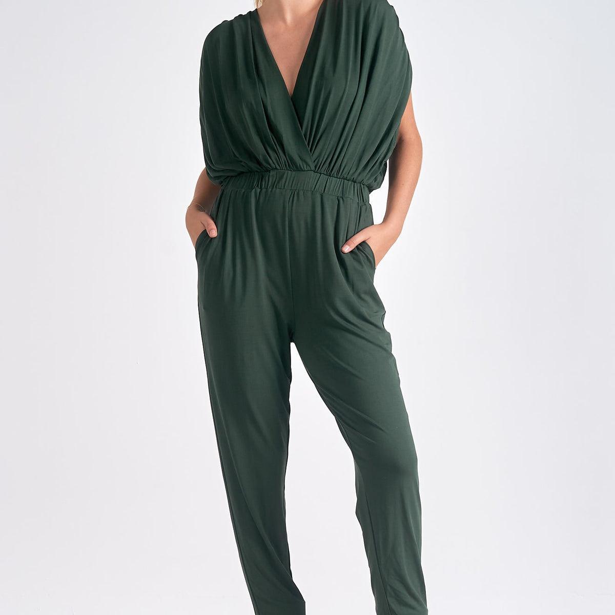 V Neck Jumpsuit Product Image