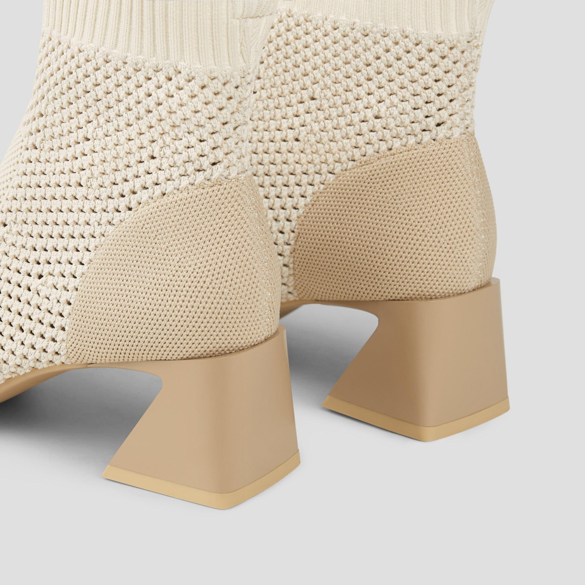 Square-Toe Perforated Heeled Boots (Melissa) Product Image