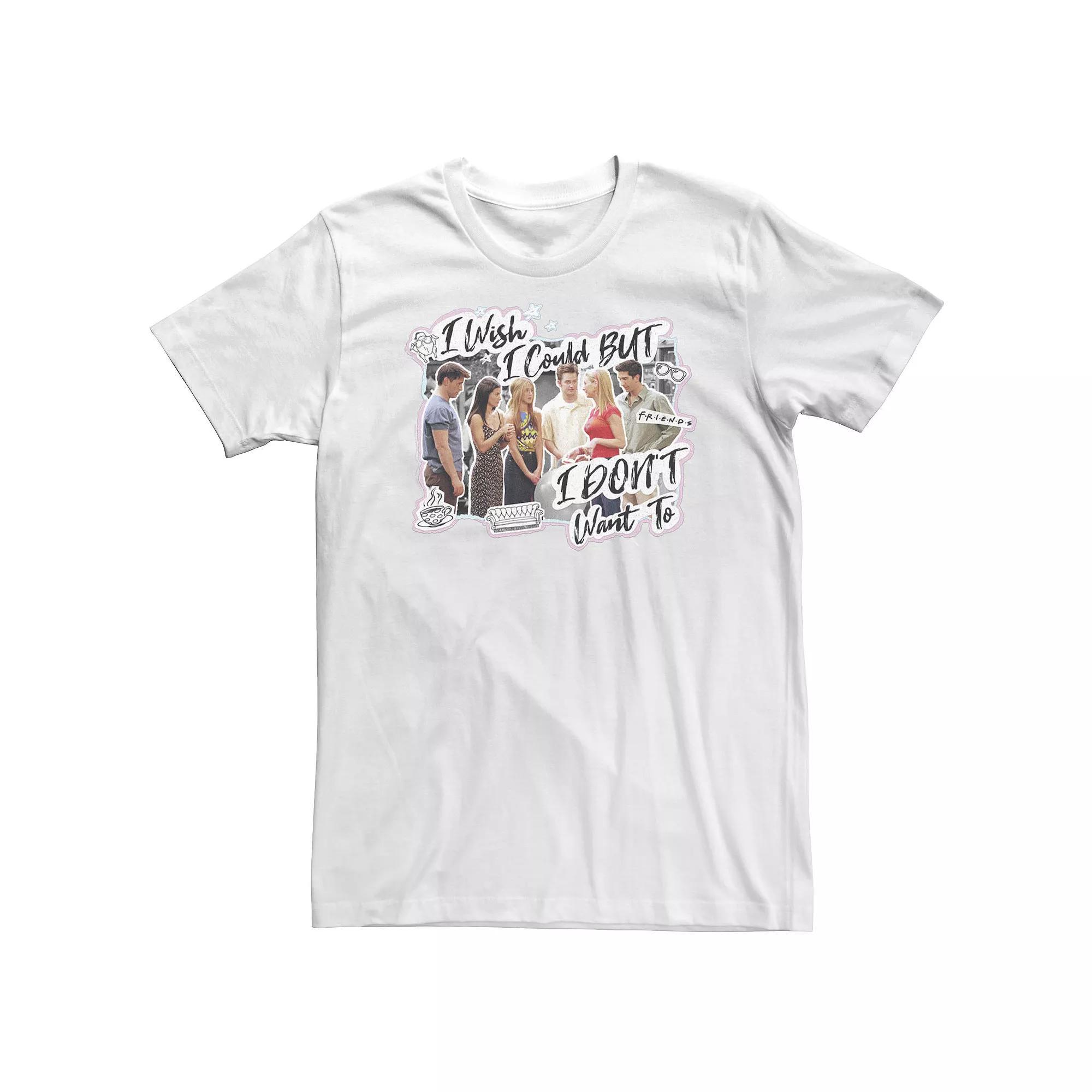 Big & Tall Friends I Wish I Could But I Don't Want To Tee, Men's,  Product Image