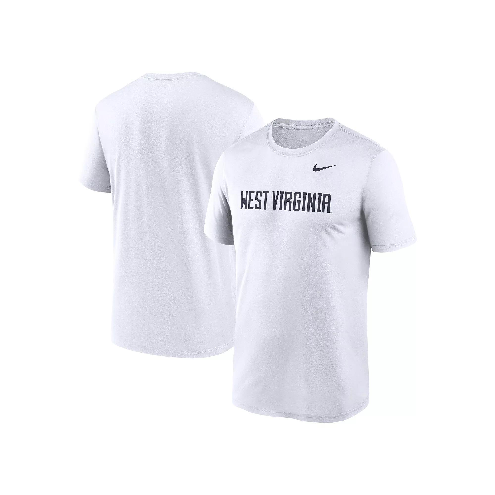 Men's Nike White West Virginia Mountaineers Primetime Legend Wordmark T-Shirt,  Product Image