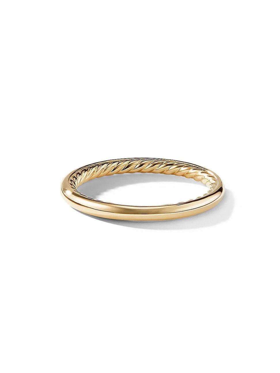 Womens DY Eden Band Ring in 18K Yellow Gold, 2MM Product Image