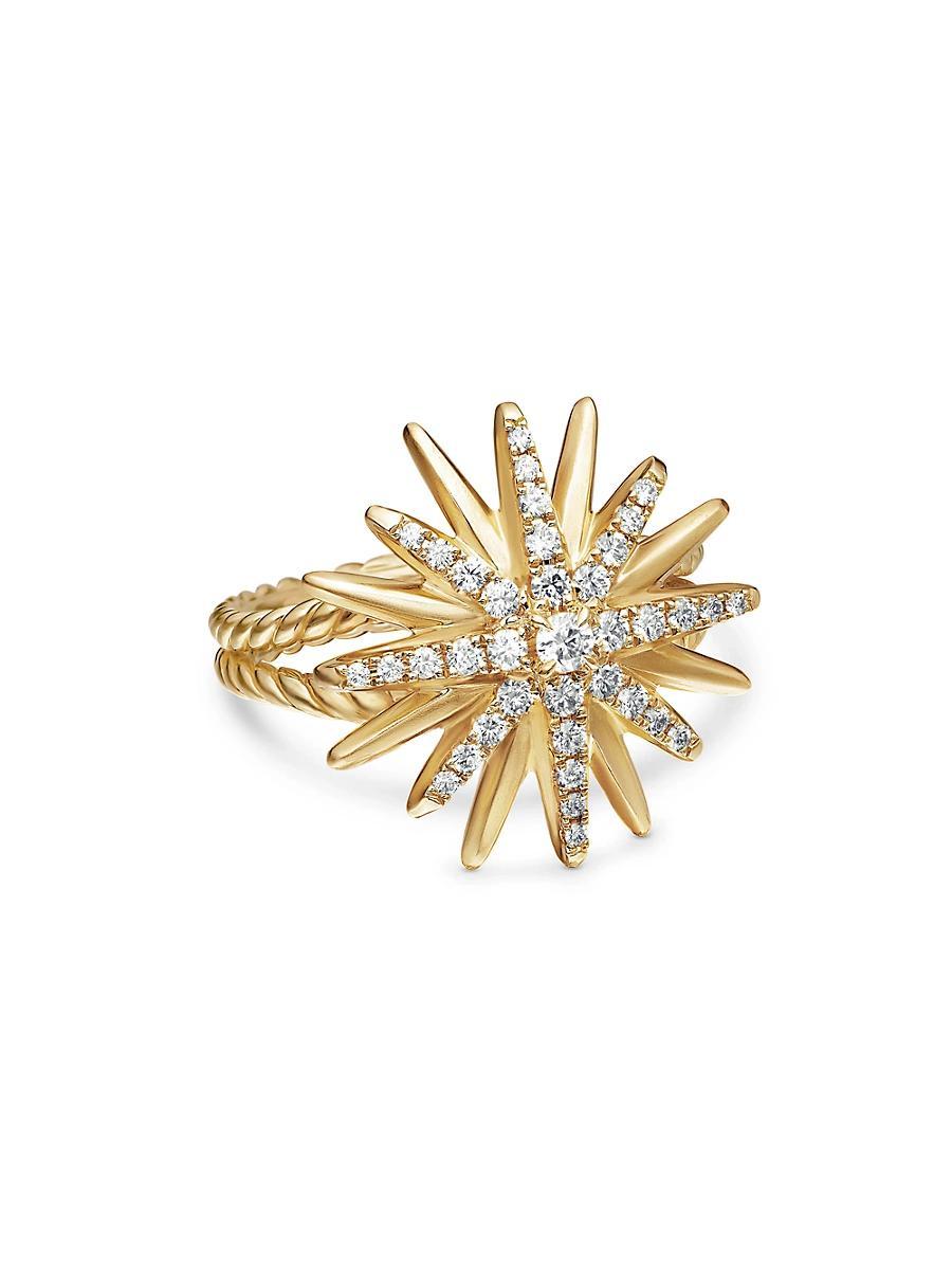 Womens The Starburst 18K Yellow Gold & Diamond Pav Ring Product Image