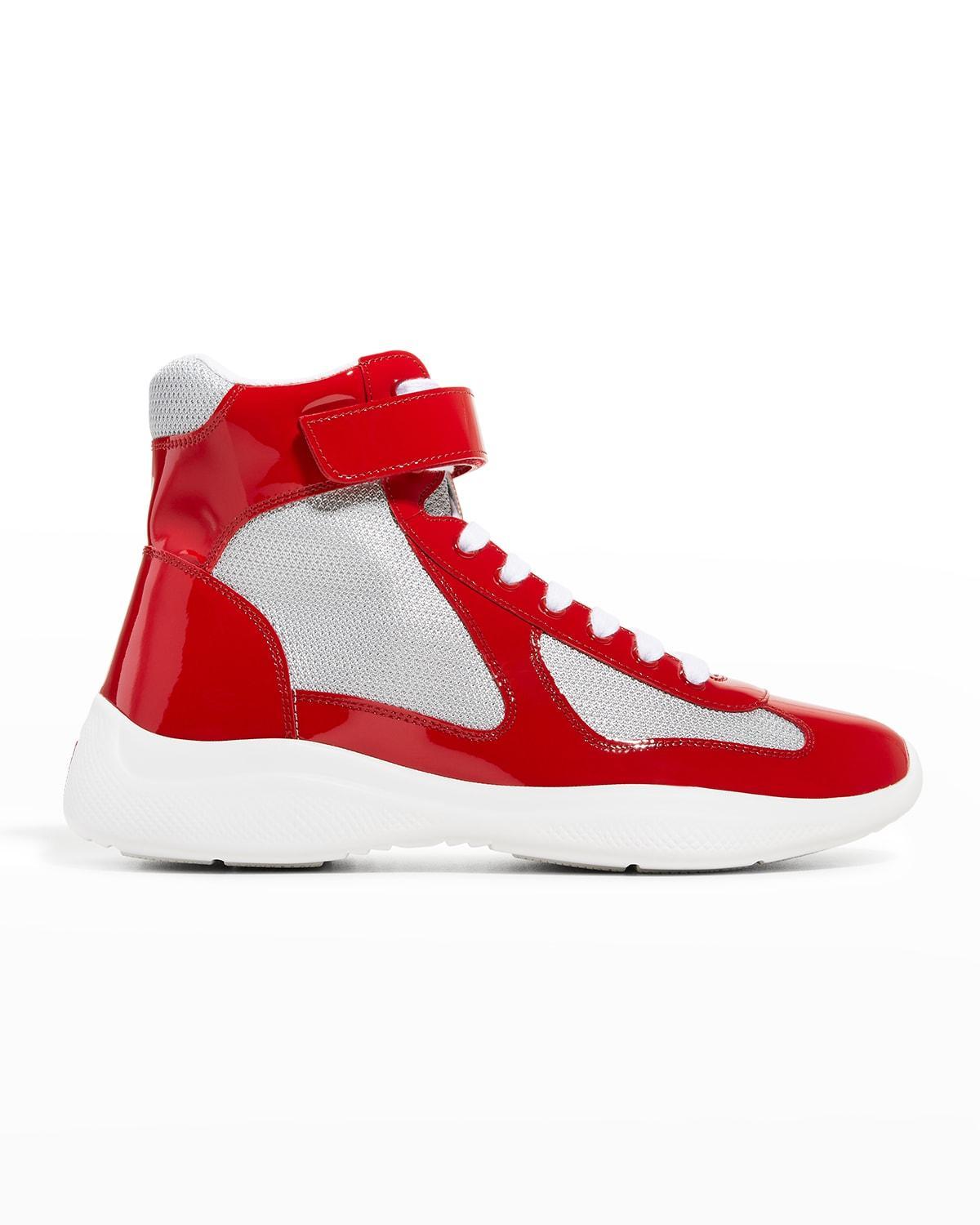 Men's America's Cup Patent Leather High-Top Sneakers Product Image