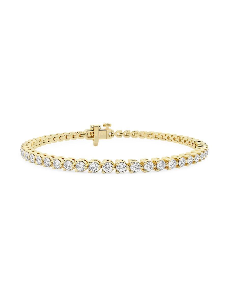 Womens 14K Yellow Gold & Round Lab-Grown Diamond 3-Prong Tennis Bracelet/1.00-10.00 TCW Product Image