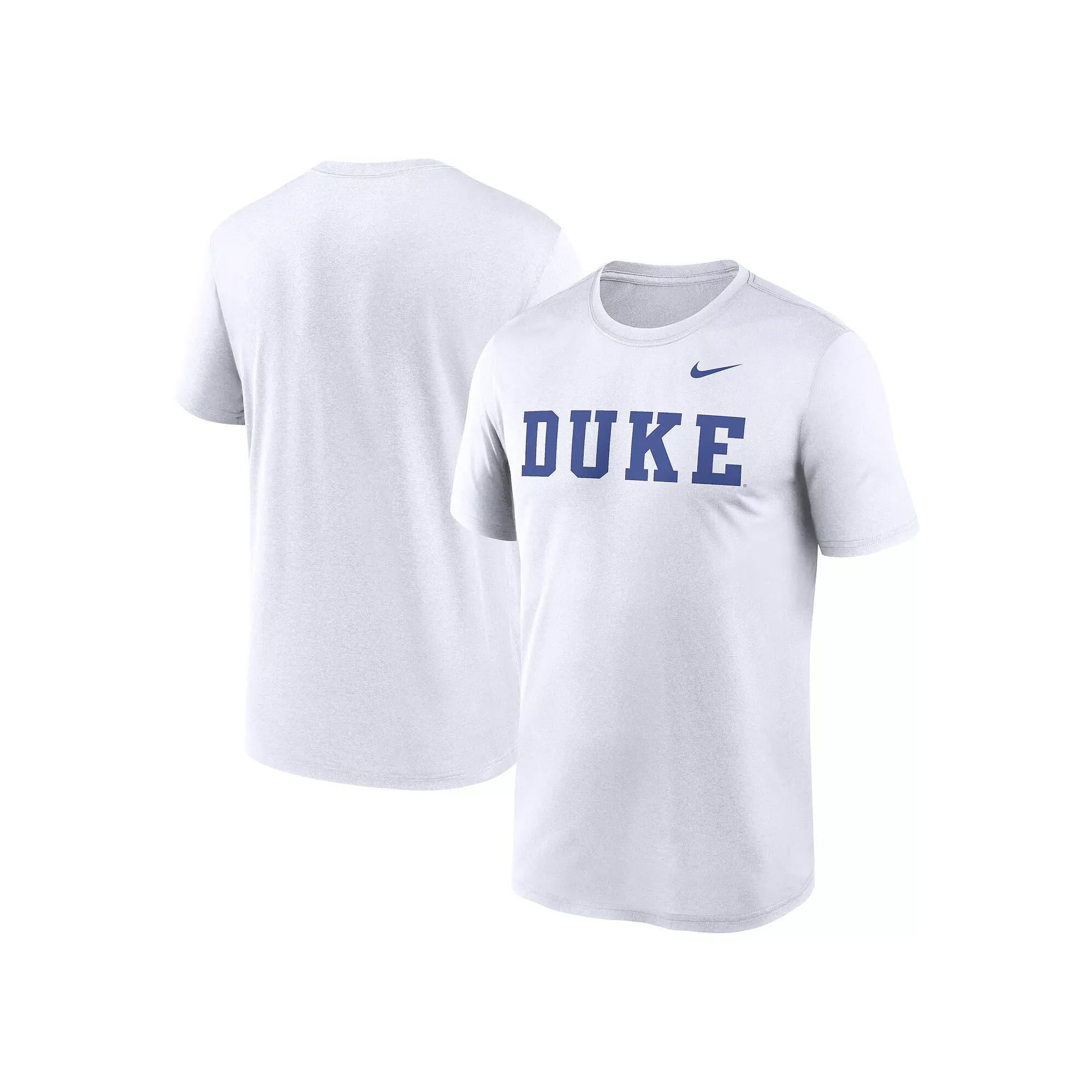 Men's Nike White Duke Blue Devils Primetime Legend Wordmark T-Shirt,  Product Image