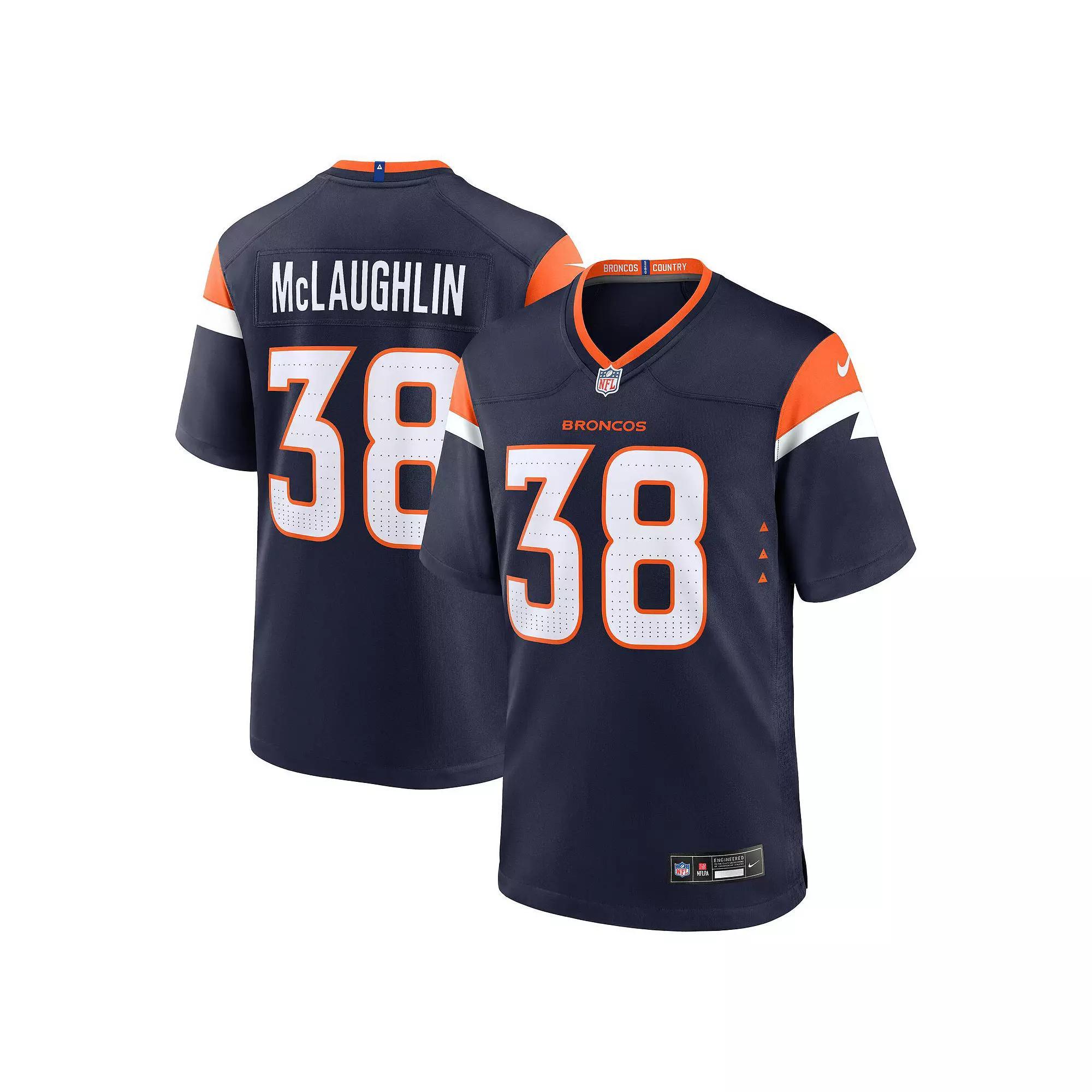 Men's Nike Jaleel McLaughlin Navy Denver Broncos Alternate Game Jersey,  Product Image