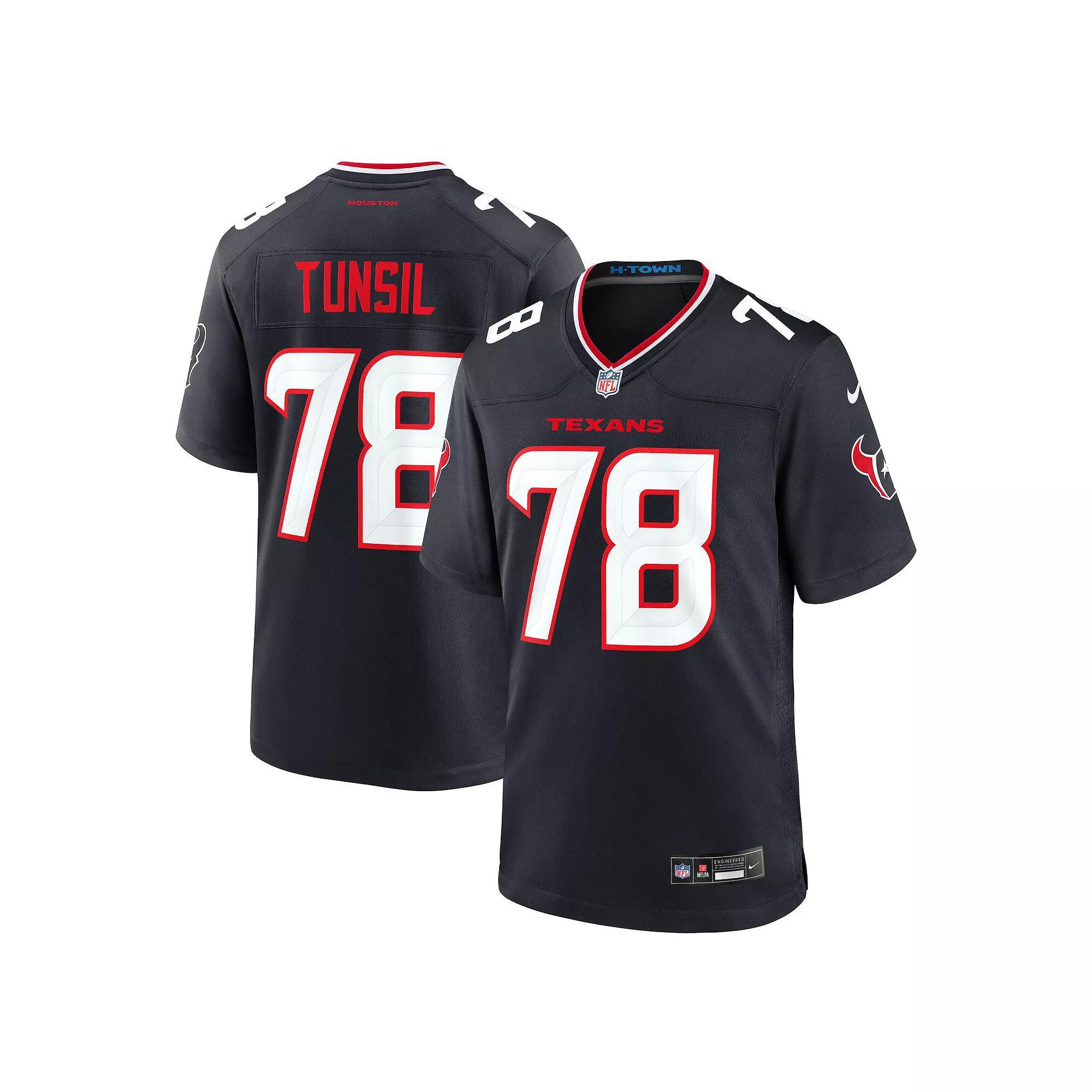 Men's Nike Laremy Tunsil  Navy Houston Texans Team Game Jersey, Size: Small, Blue Product Image