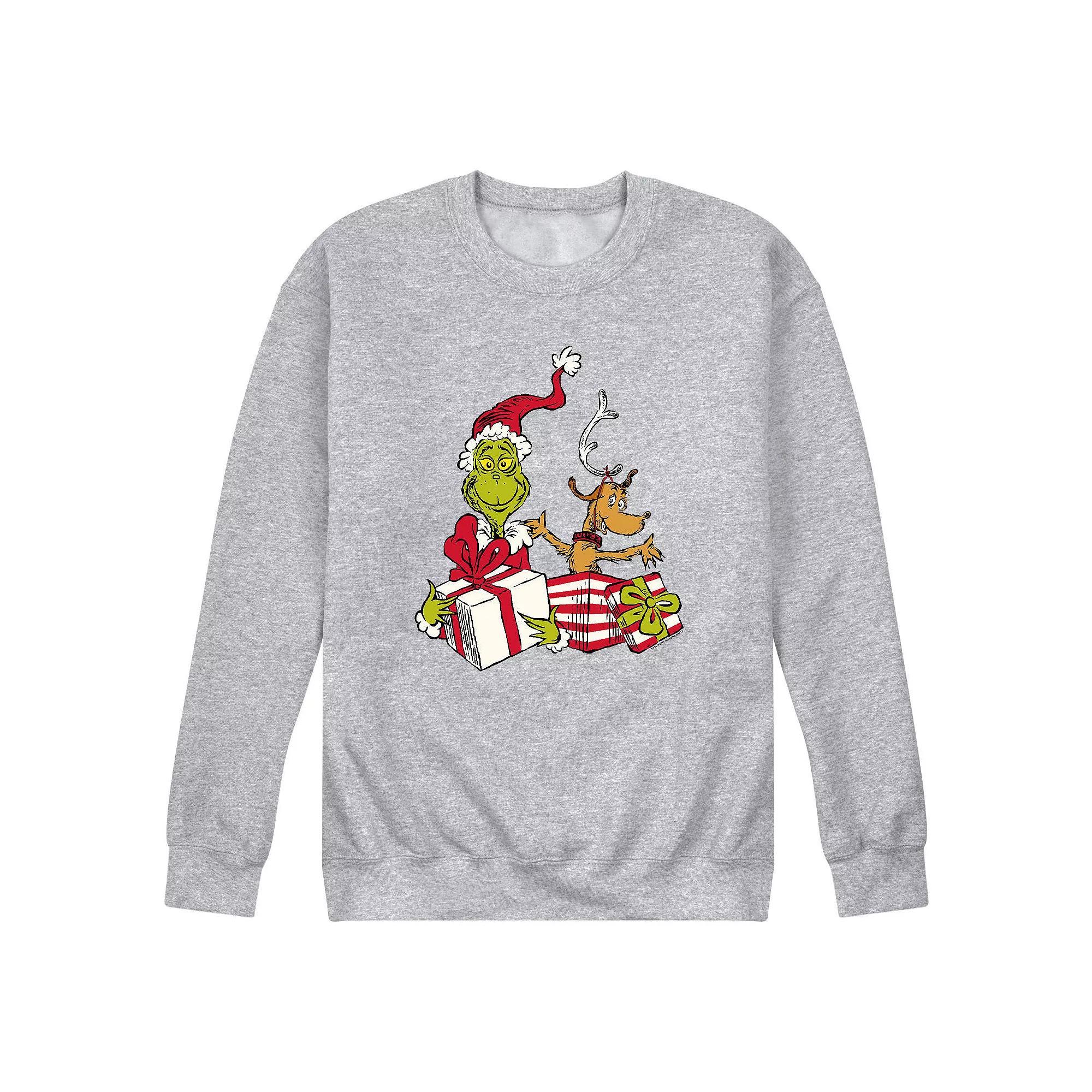 Men's Dr. Suess The Grinch & Max Sweatshirt,  Product Image