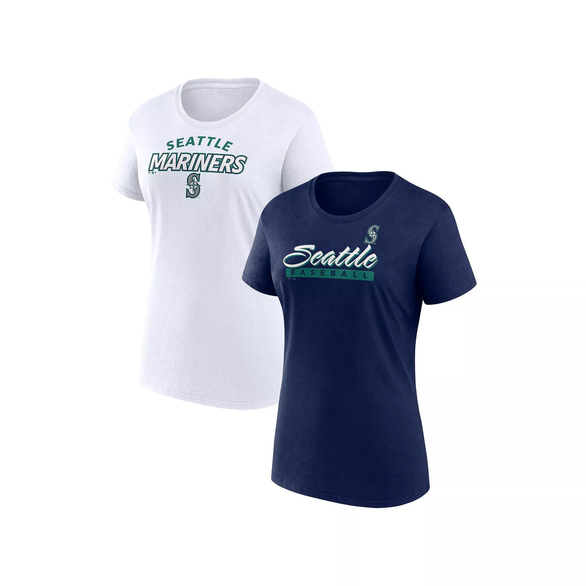 Women's Fanatics Branded Seattle Mariners Risk T-Shirt Combo Pack, Size: Small, Blue Product Image