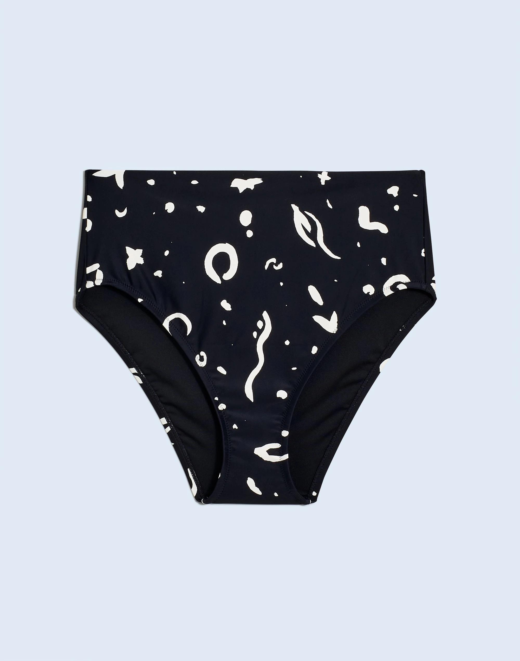 Plus Square-Neck Bikini Top in Abstract Doodle Product Image