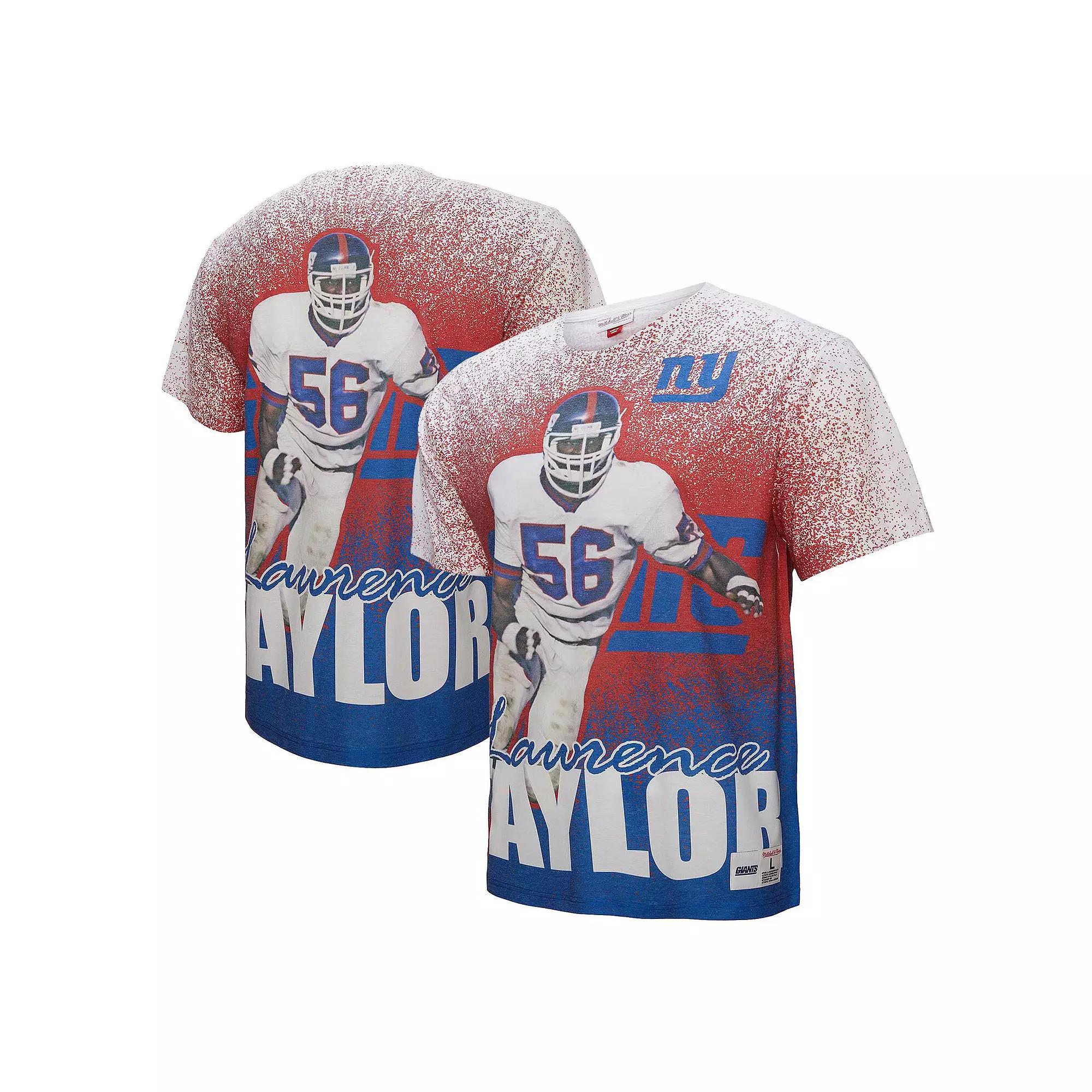 Men's Mitchell & Ness Lawrence Taylor Gray New York Giants Burst Retired Player T-Shirt,  Product Image