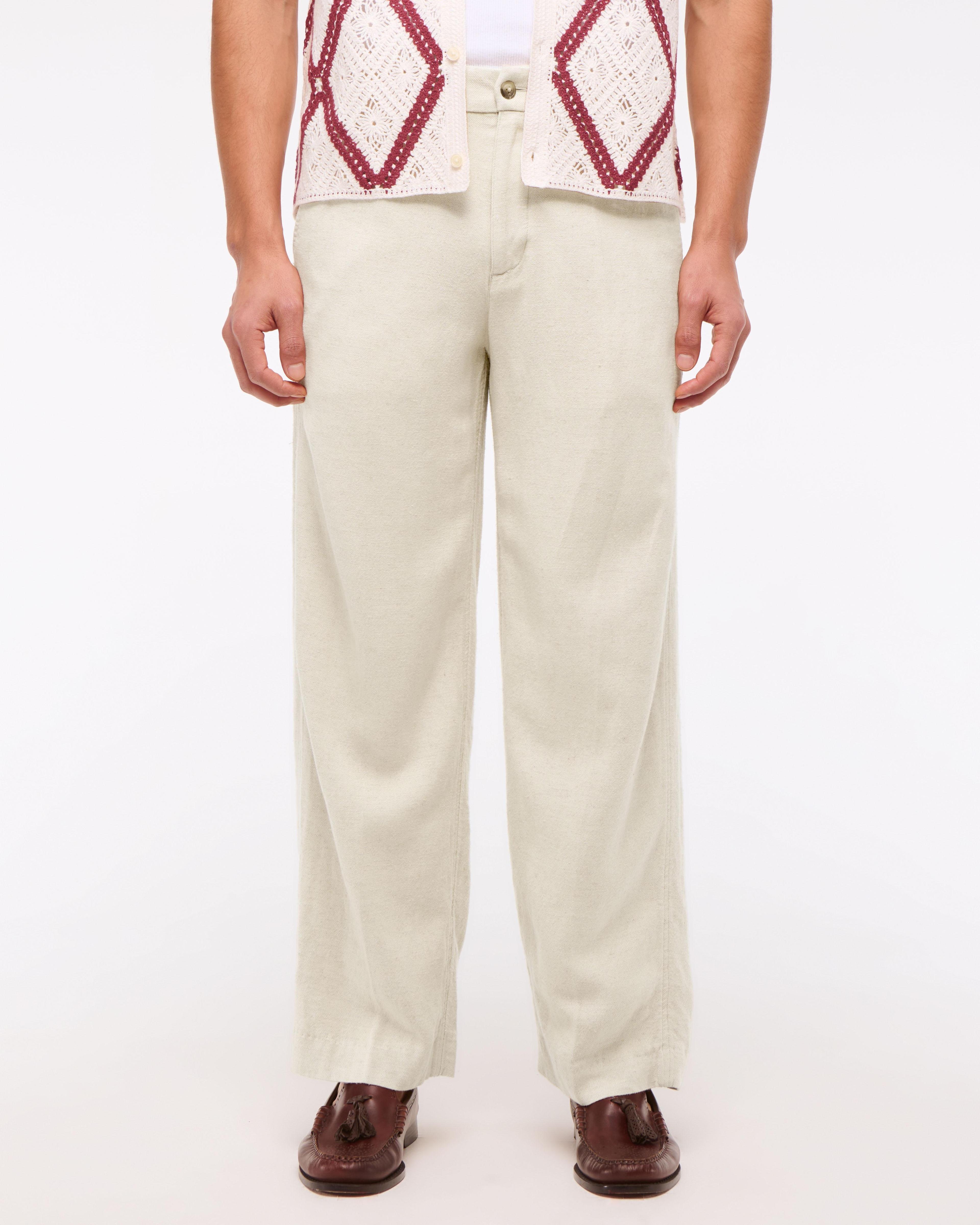 Baggy Tailored Linen-Blend Trouser Product Image