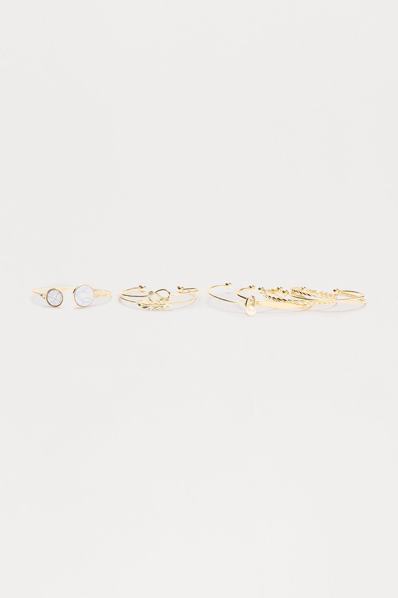 Sea Breeze 7 Piece Multi Bracelet Set - Gold Product Image