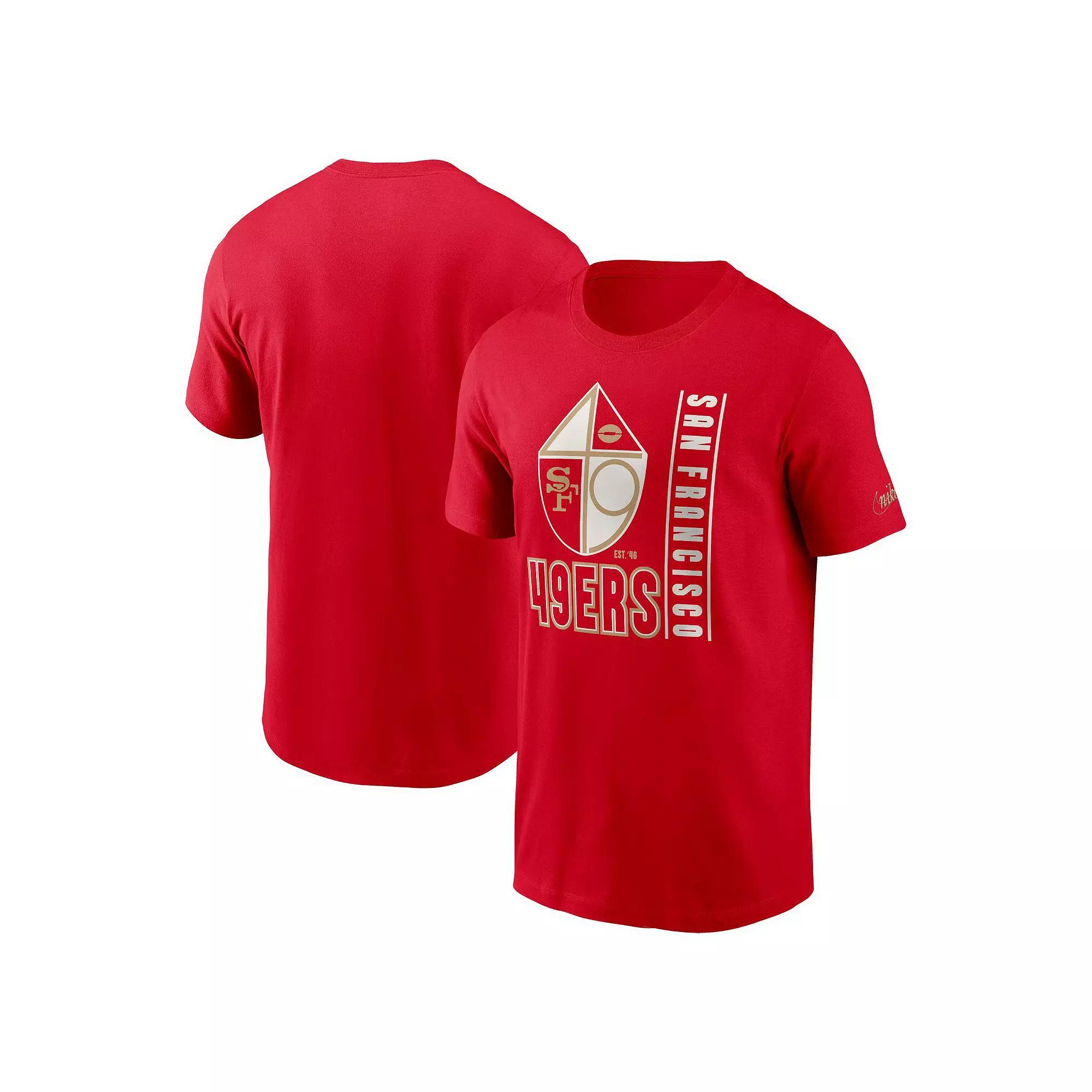Men's Nike Scarlet San Francisco 49ers Lockup Essential T-Shirt,  Product Image