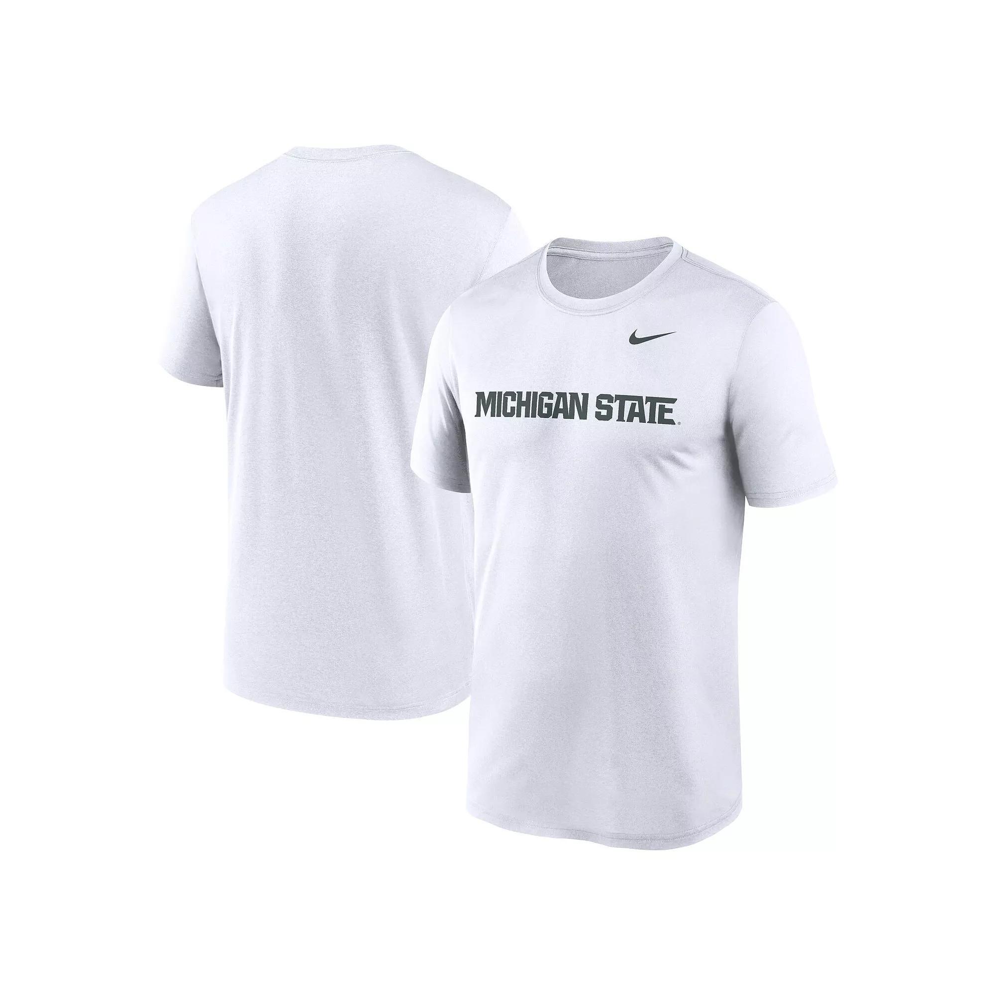 Men's Nike White Michigan State Spartans Primetime Legend Wordmark T-Shirt,  Product Image