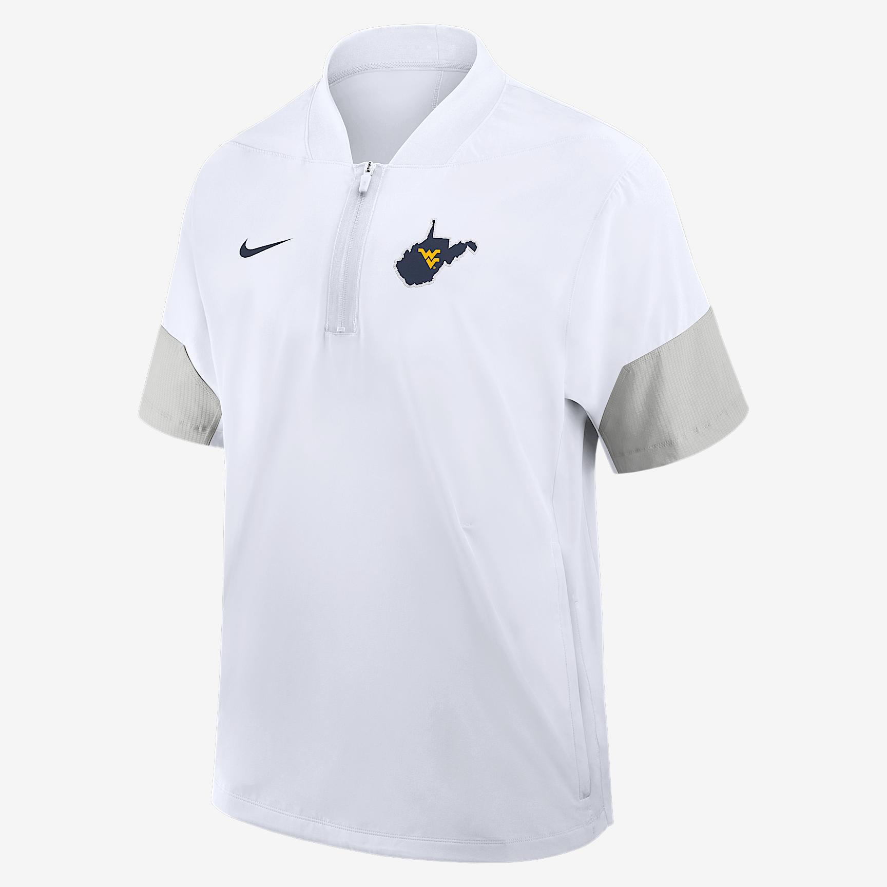 Auburn Sideline Coach Nike Mens College 1/2-Zip Short-Sleeve Hooded Jacket | 03BO0CEBAUN-6XU Product Image