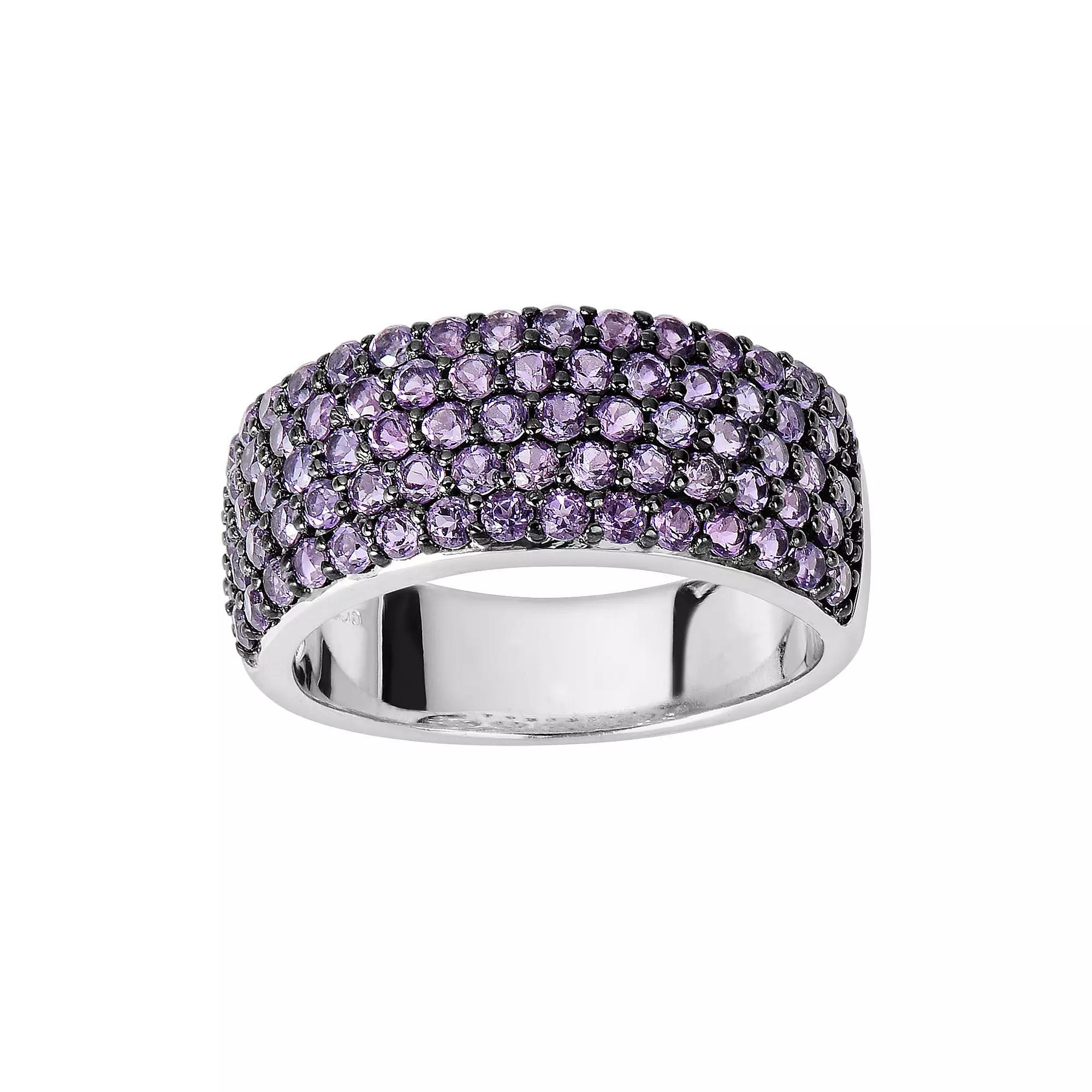 Oro Leoni Sterling Silver Amethyst Ring, Women's, Size: 7, Purple Product Image
