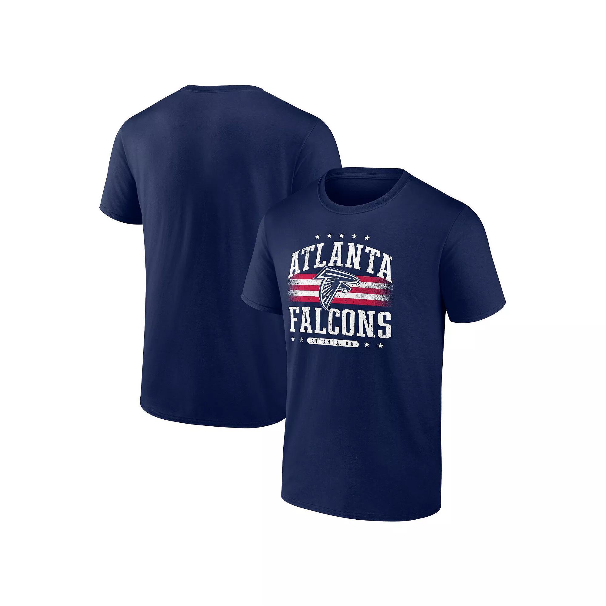 Men's Fanatics  Navy Atlanta Falcons Americana T-Shirt, Size: Medium, Blue Product Image