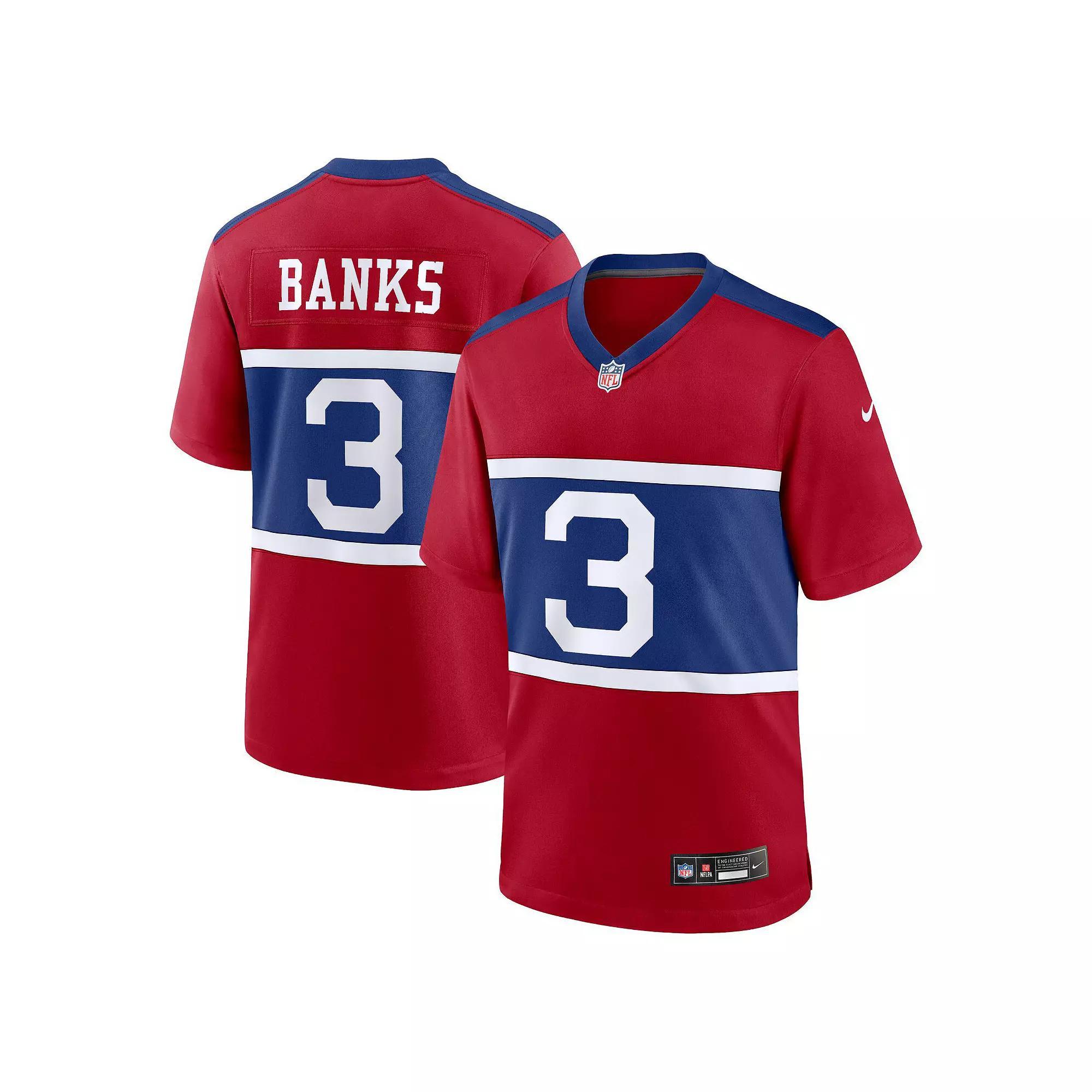 Men's Nike Deonte Banks Century Red New York Giants Alternate Player Game Jersey, Size: Large Product Image