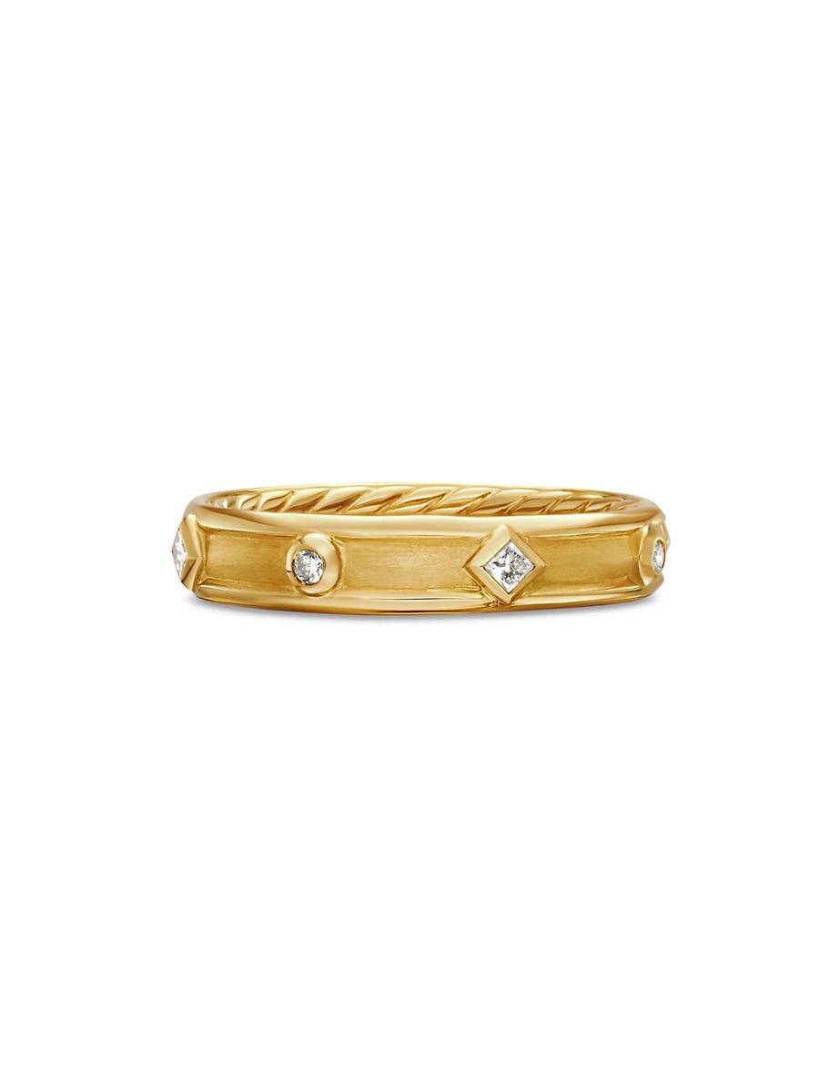 Womens Modern Renaissance Ring In 18K Yellow Gold With Diamonds Product Image