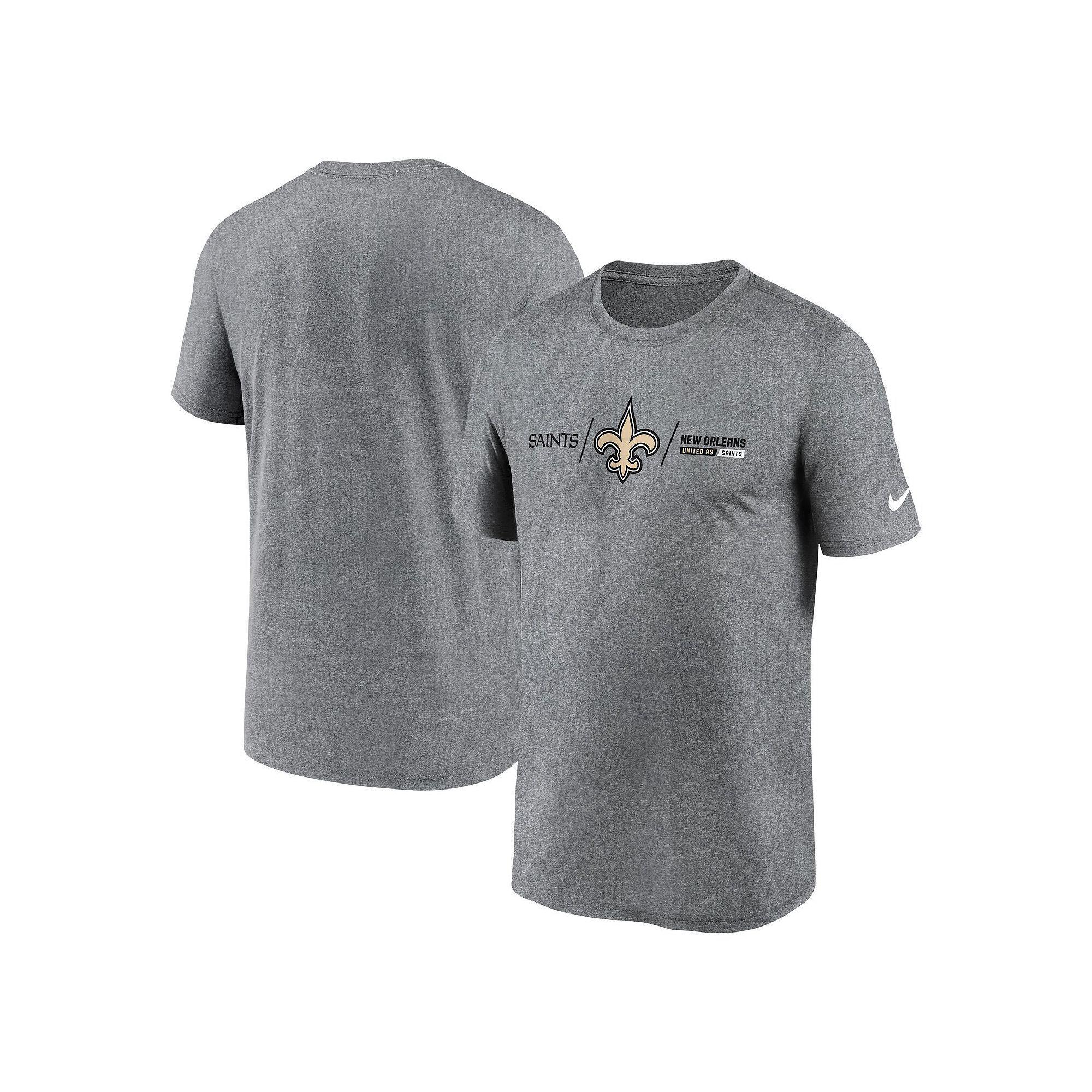 Men's Nike Heather Gray Michigan State Spartans Primetime Legend Wordmark T-Shirt,  Product Image