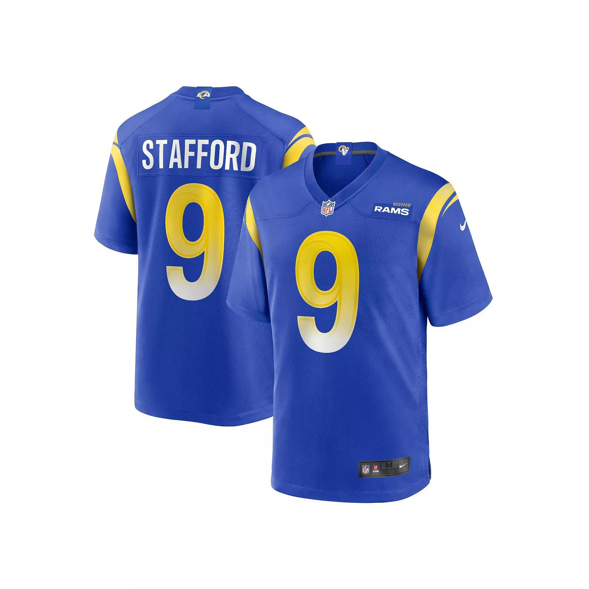 Men's Nike Matthew Stafford Royal Los Angeles Rams Player Game Jersey, Size: XL, Blue Product Image