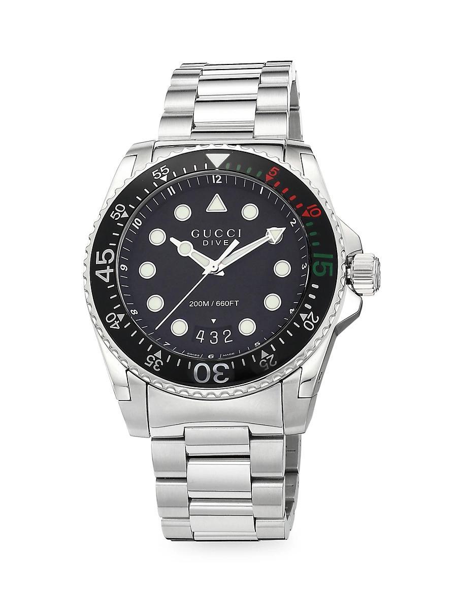 45mm Gucci Dive Stainless Steel Bracelet Watch Product Image