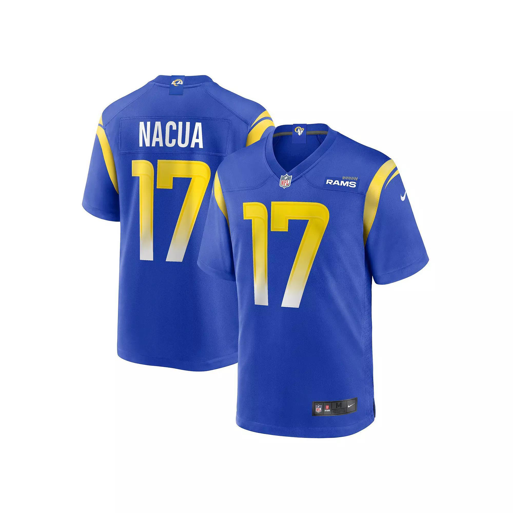 Men's Nike Puka Nacua Royal Los Angeles Rams Home Game Jersey, Size: Small, Blue Product Image