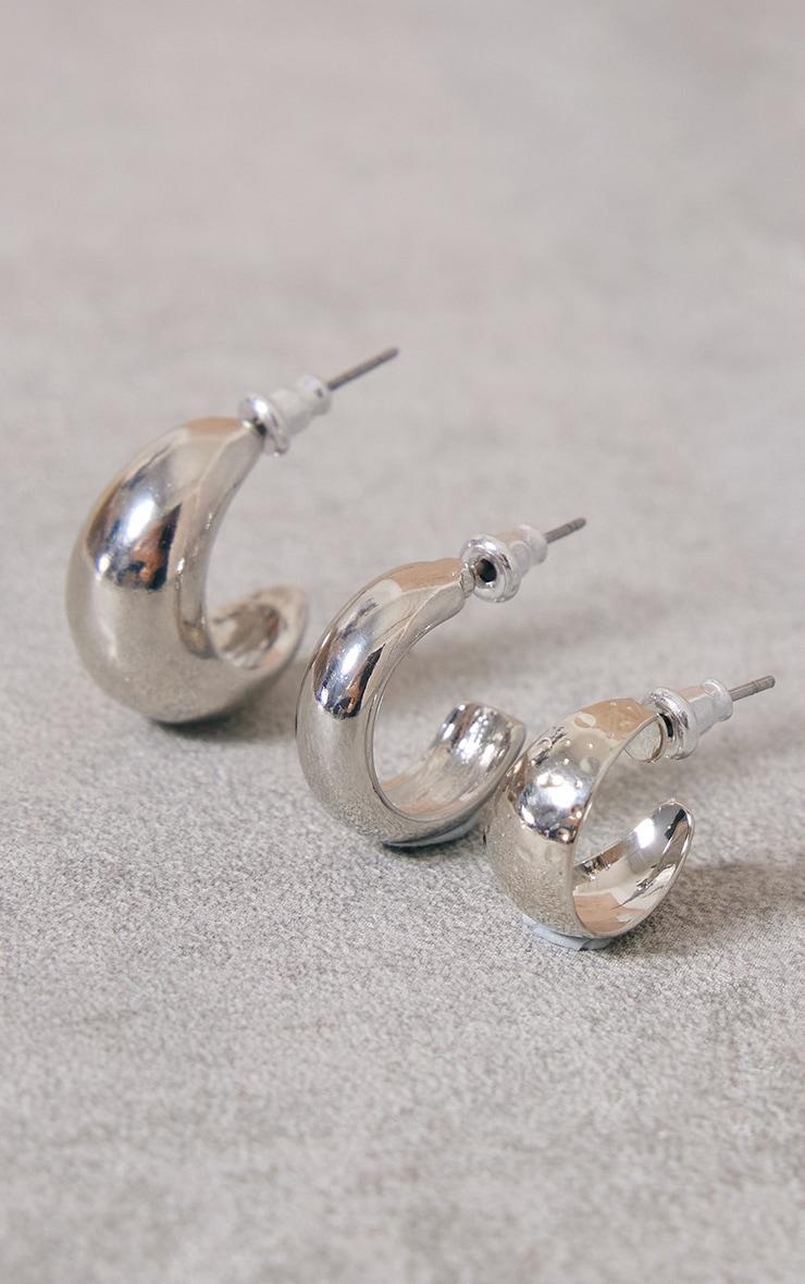 Silver Classic Simple Mutlipack Earrings Product Image