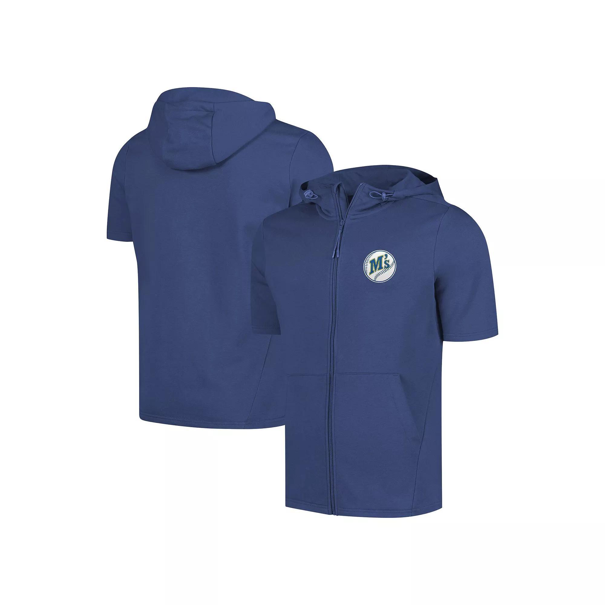 Mens Levelwear Royal Seattle Mariners Recruit Short Sleeve Full-Zip Hoodie Product Image