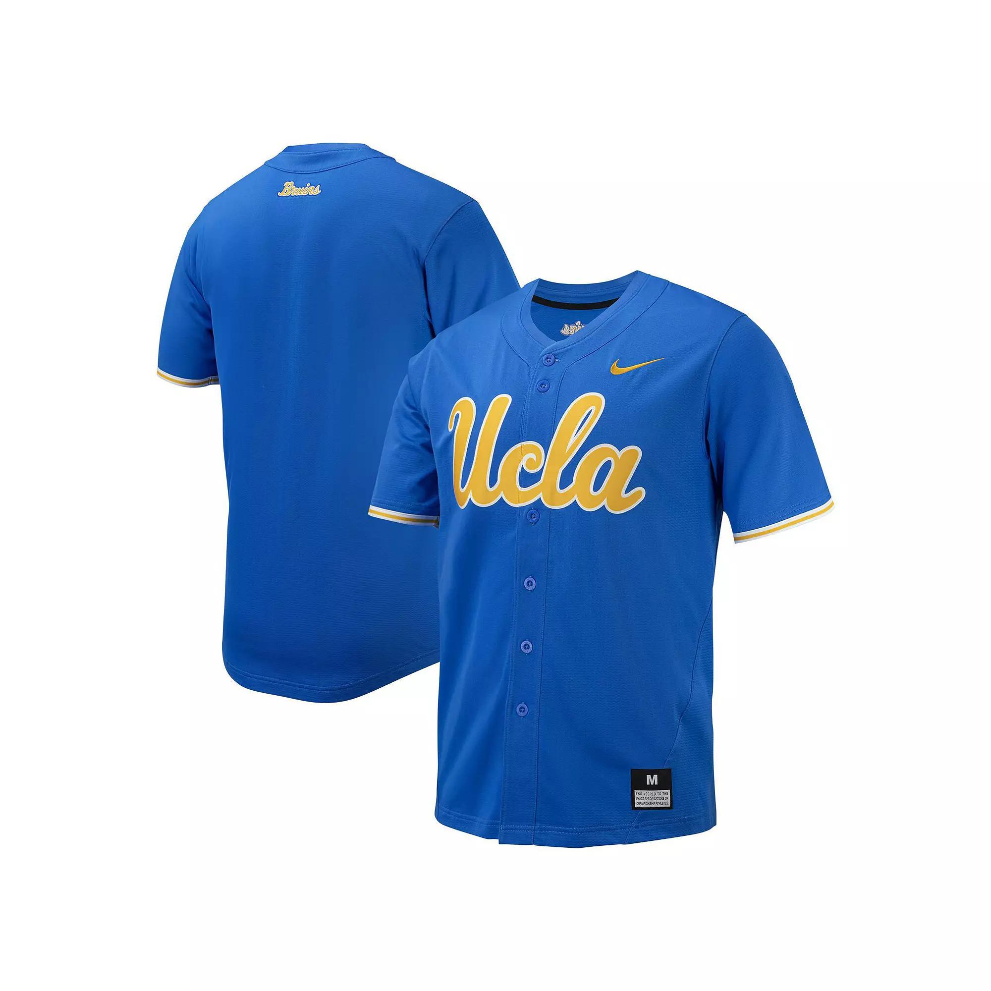 Men's Nike Blue UCLA Bruins Replica Full-Button Baseball Jersey,  Product Image