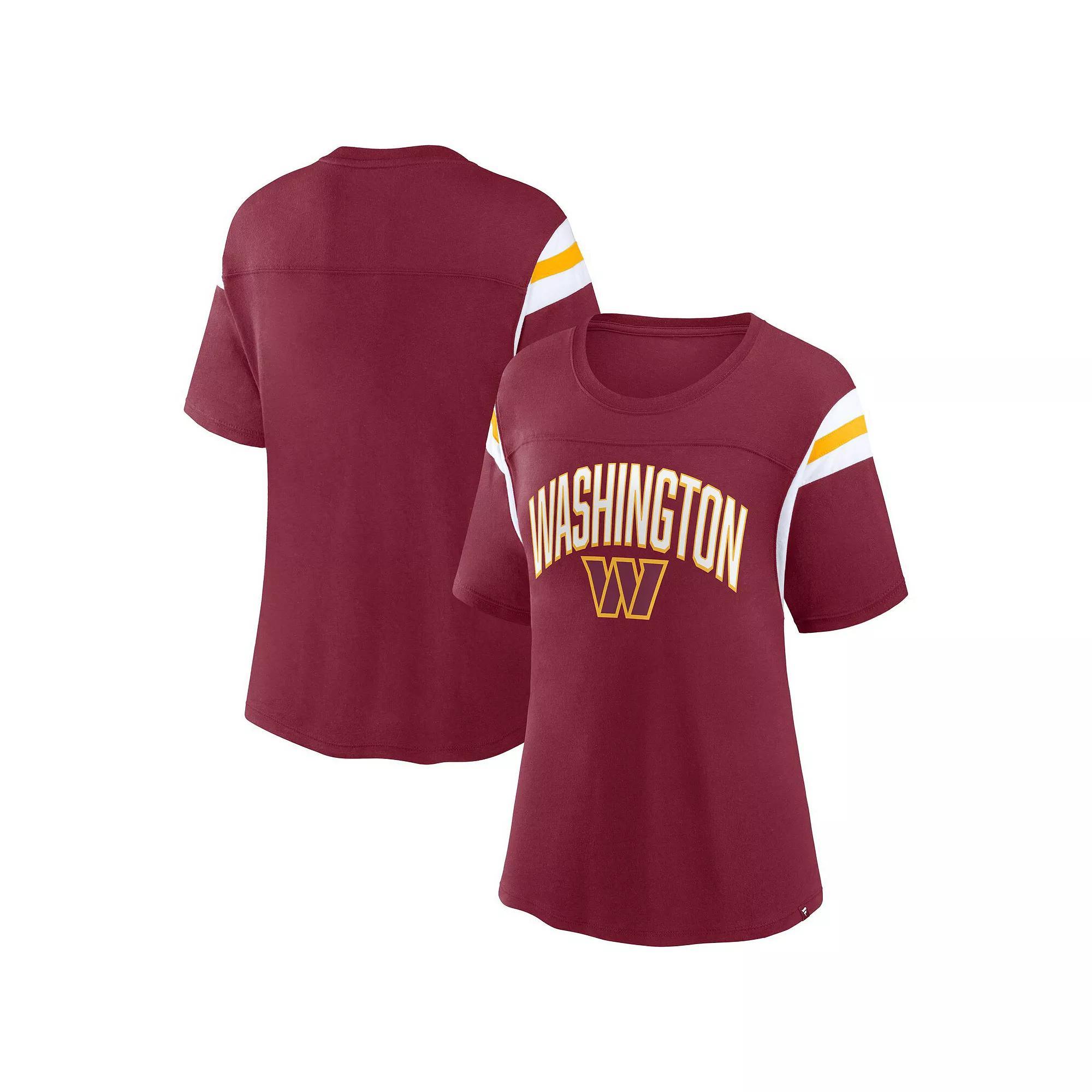 Women's Fanatics Branded Burgundy Washington Commanders Earned Stripes T-Shirt, Size: XS, Wft Med Re Product Image