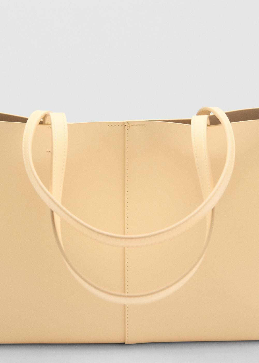 Leather-effect shopper bag - Women | MANGO USA Product Image