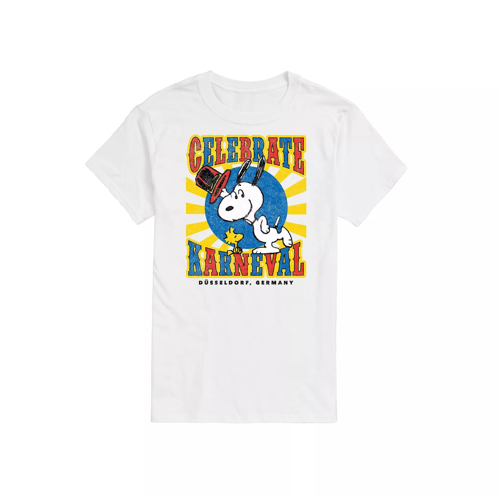 Men's Peanuts Snoopy Celebrate Karneval Graphic Tee, Size: XL, Gray Product Image