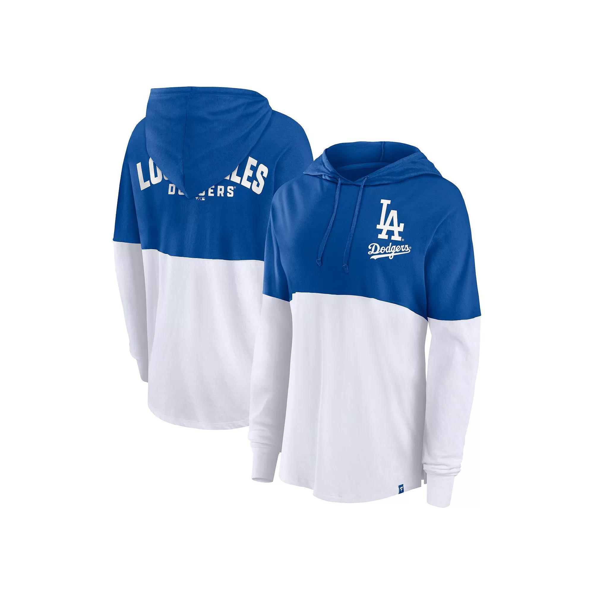 Women's Fanatics Royal/White Los Angeles Dodgers Backup Option Pullover Hoodie, Size: Small, Blue Product Image