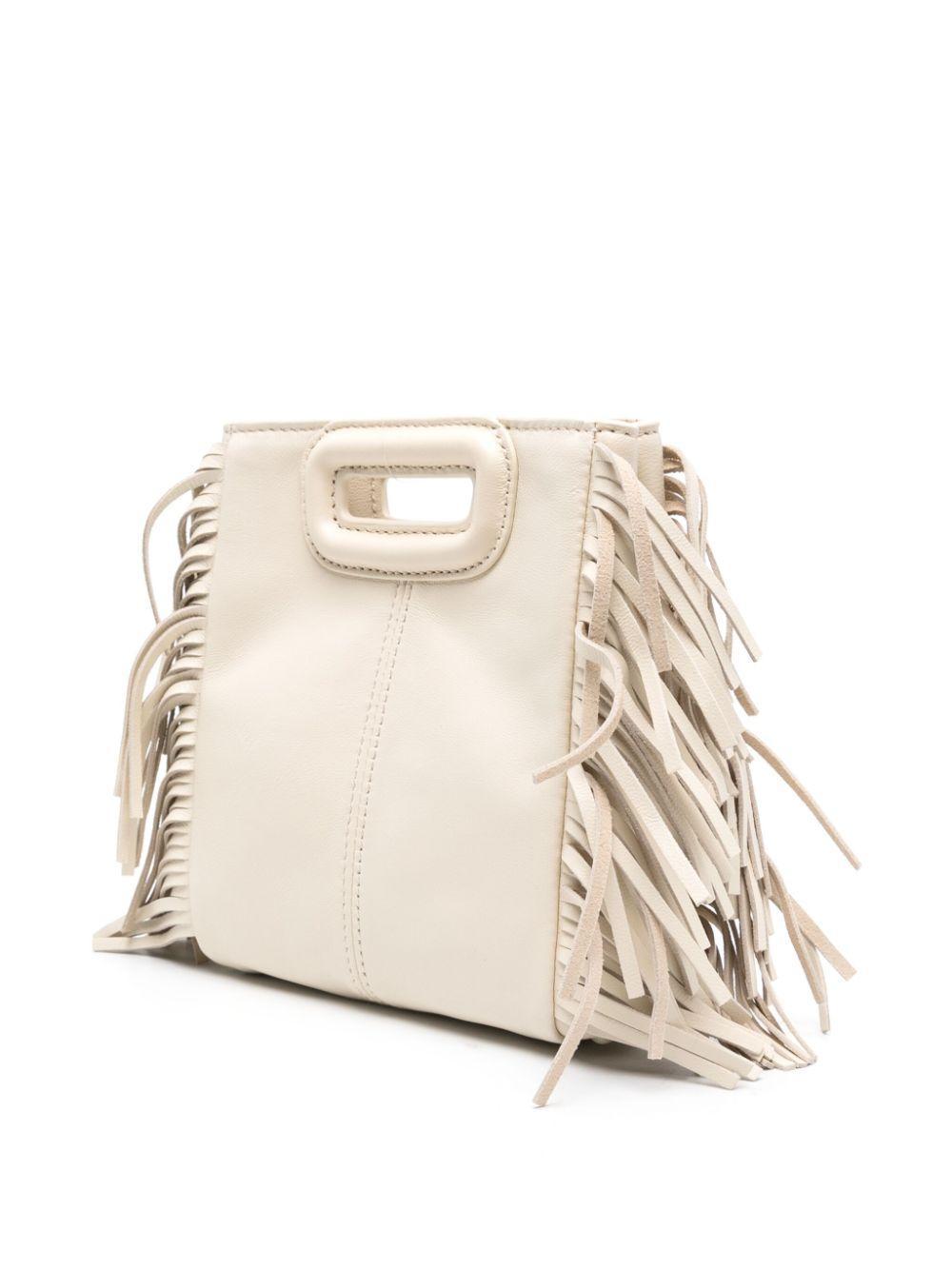 small M fringed leather tote bag Product Image