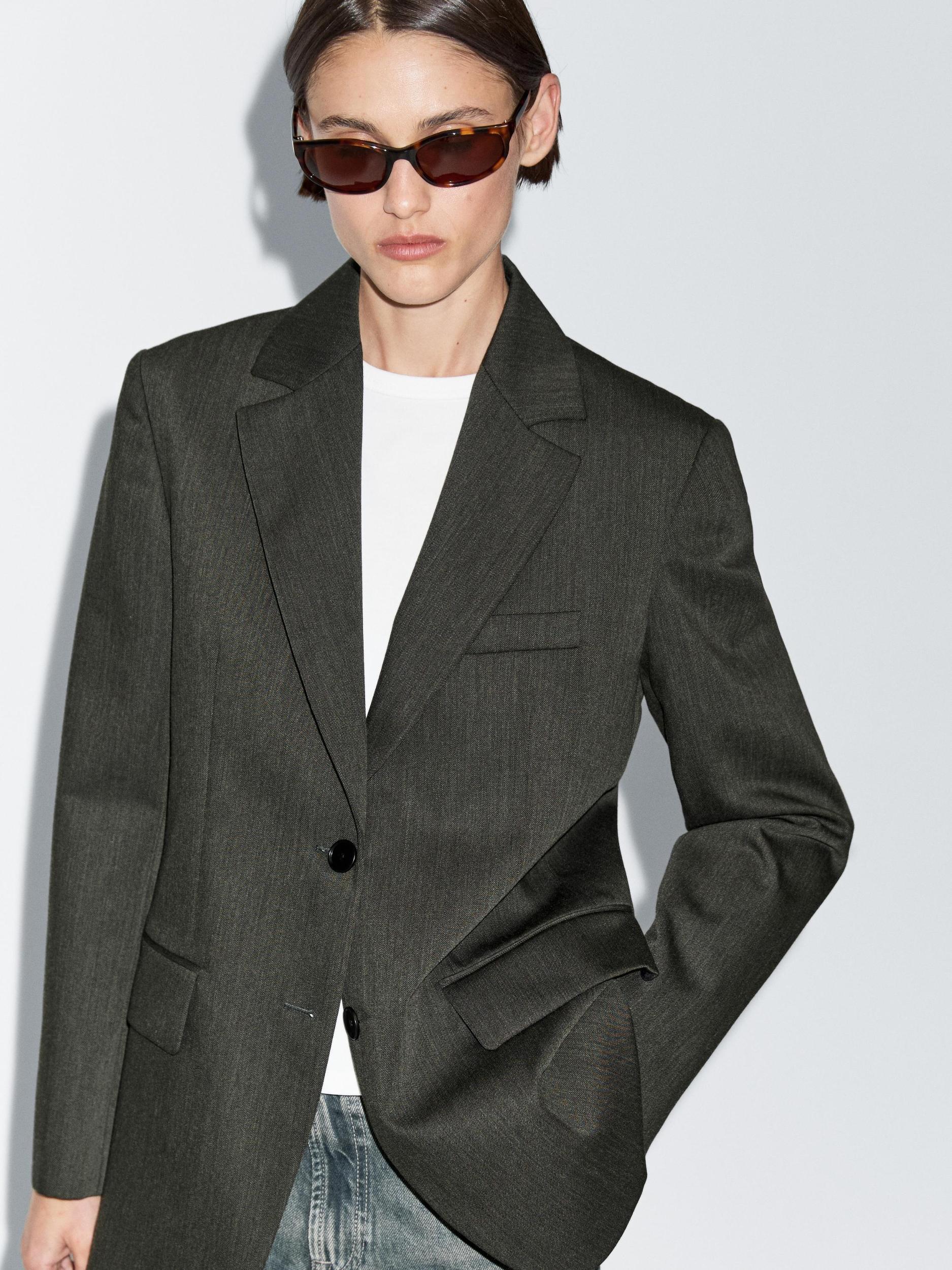 100% wool two-button blazer Product Image