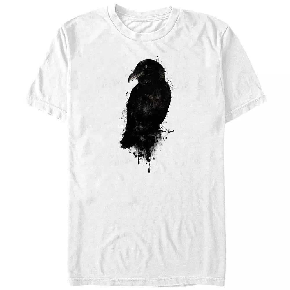Big & Tall Raven Painting Graphic Tee, Men's, Size: 3XL Tall, White Product Image