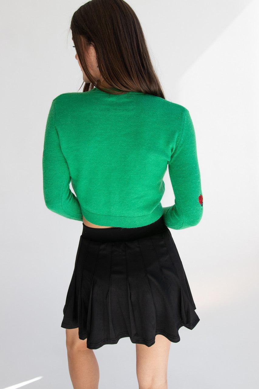 Embroidered Lady Bug Cardigan Product Image